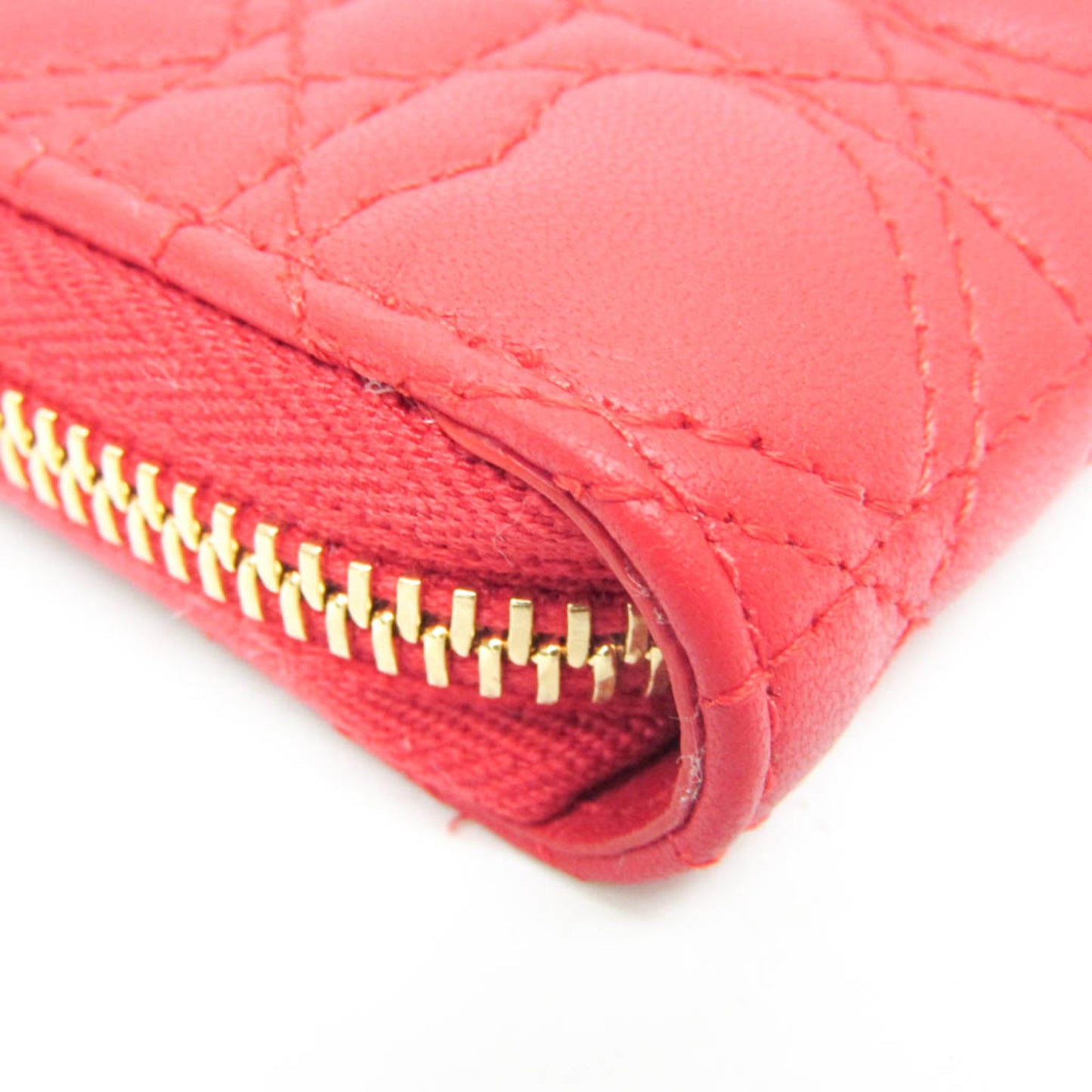 Christian Dior Lady Dior S0985ONHG Women's Leather Coin Purse/coin Case Red Color