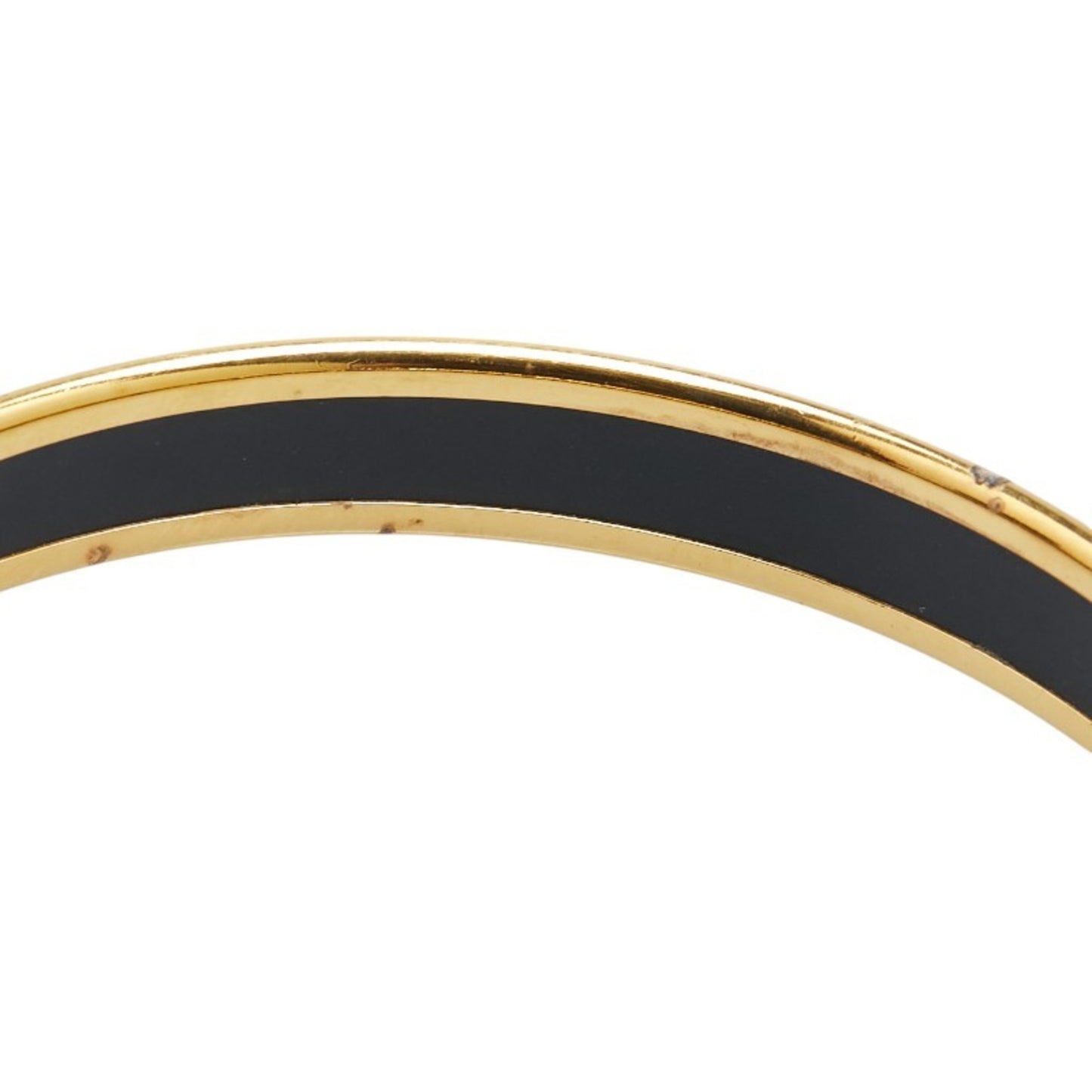 Hermes Enamel PM Cloisonne Bangle in Gold, Black, and Multicolor Plated for Women