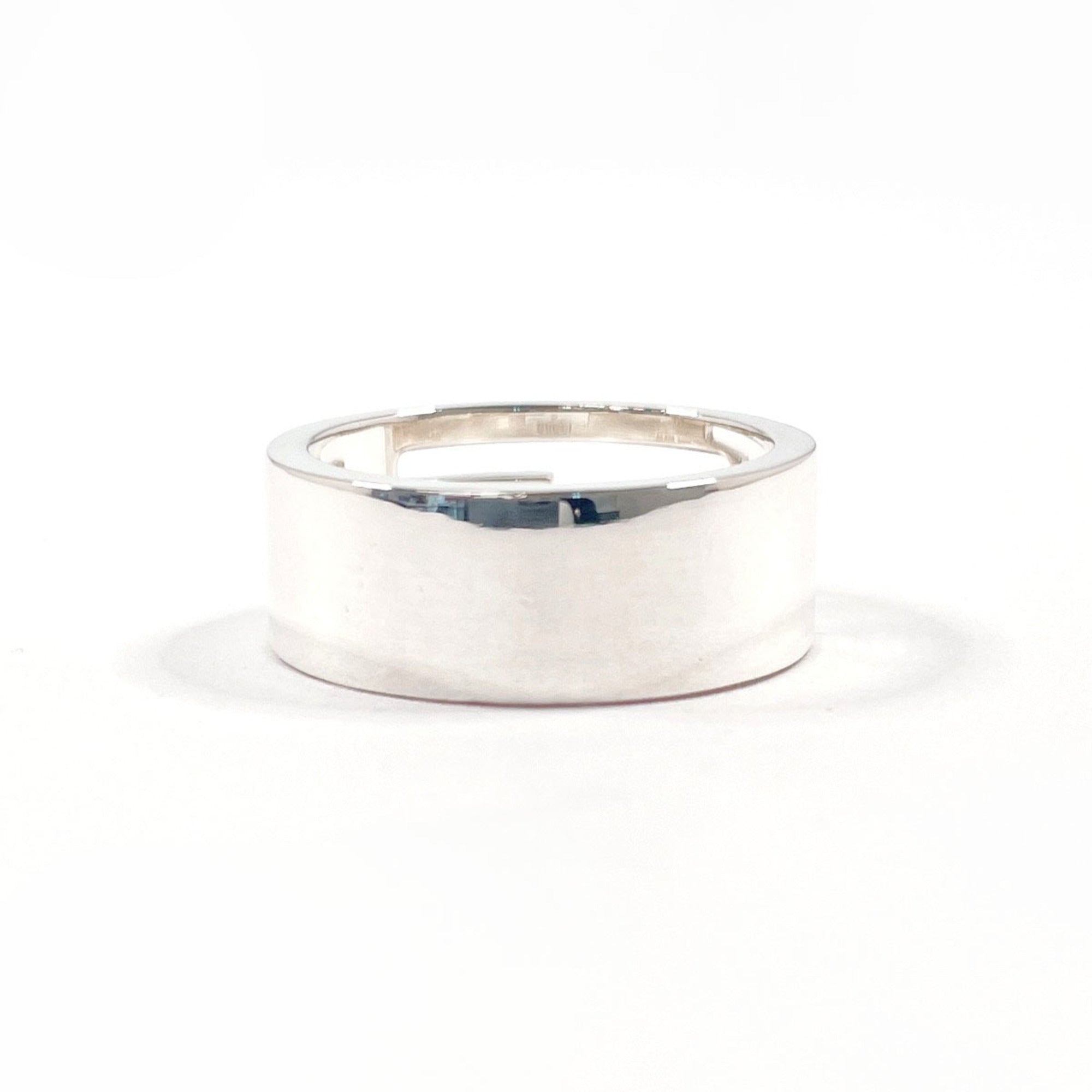 GUCCI Branded Cutout G Ring, Sterling Silver 925, Size 16.5cm, Men's — Like New