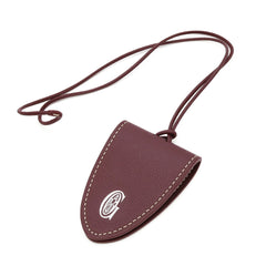 GOYARD Goyard Black Universal Handbag Clip Charm, Chevroche Calfskin Leather, Bordeaux — Like New