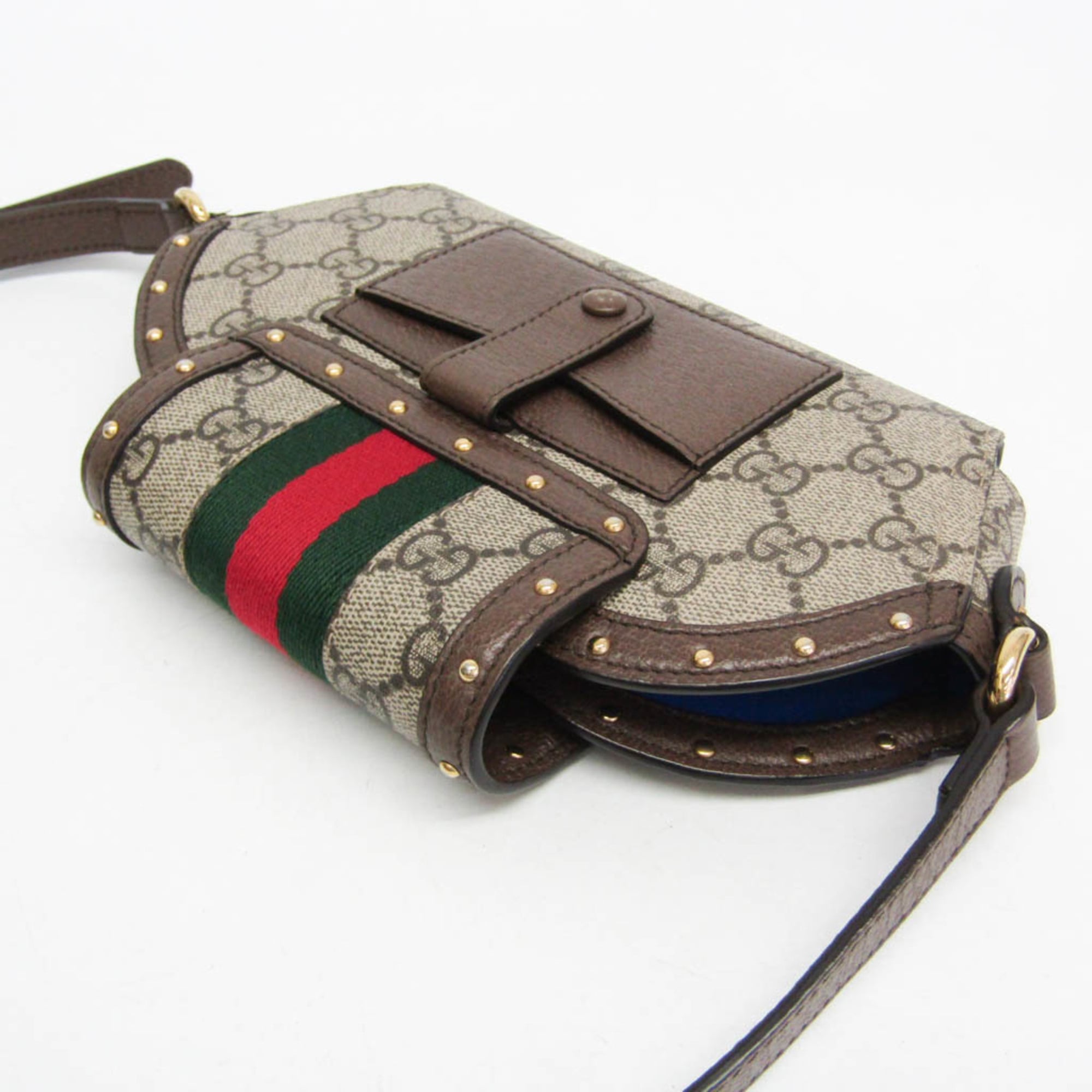 Gucci Ophidia AirPods Max Case 675995 Men,Women GG Supreme,Leather Shoulder Bag Beige,Brown — Like New