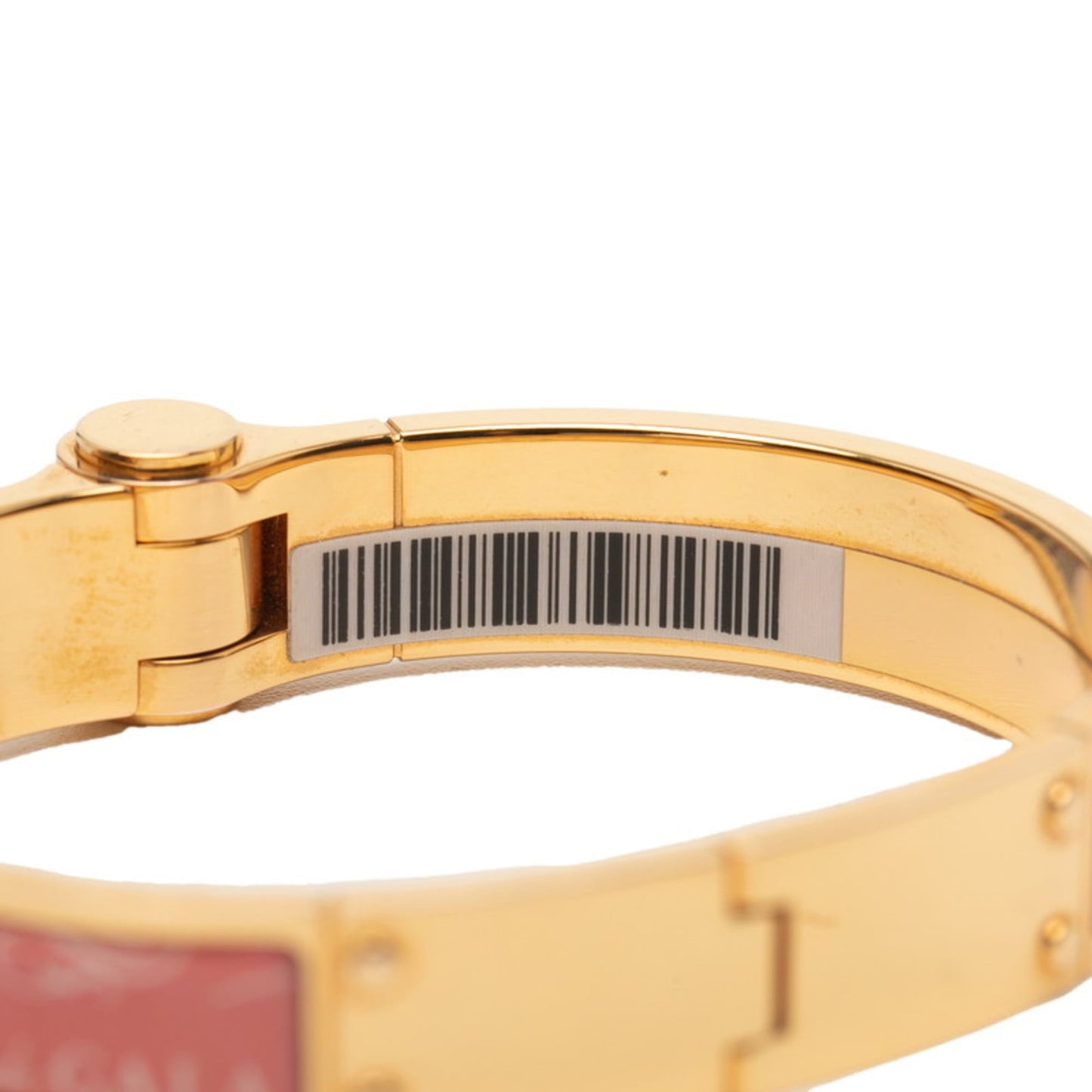 Hermes Hermès Chanier PM BRIDES de GALA Ceremonial Bridle, Enamel Bangle, Gold, Pink, Multicolor Plated, Women's