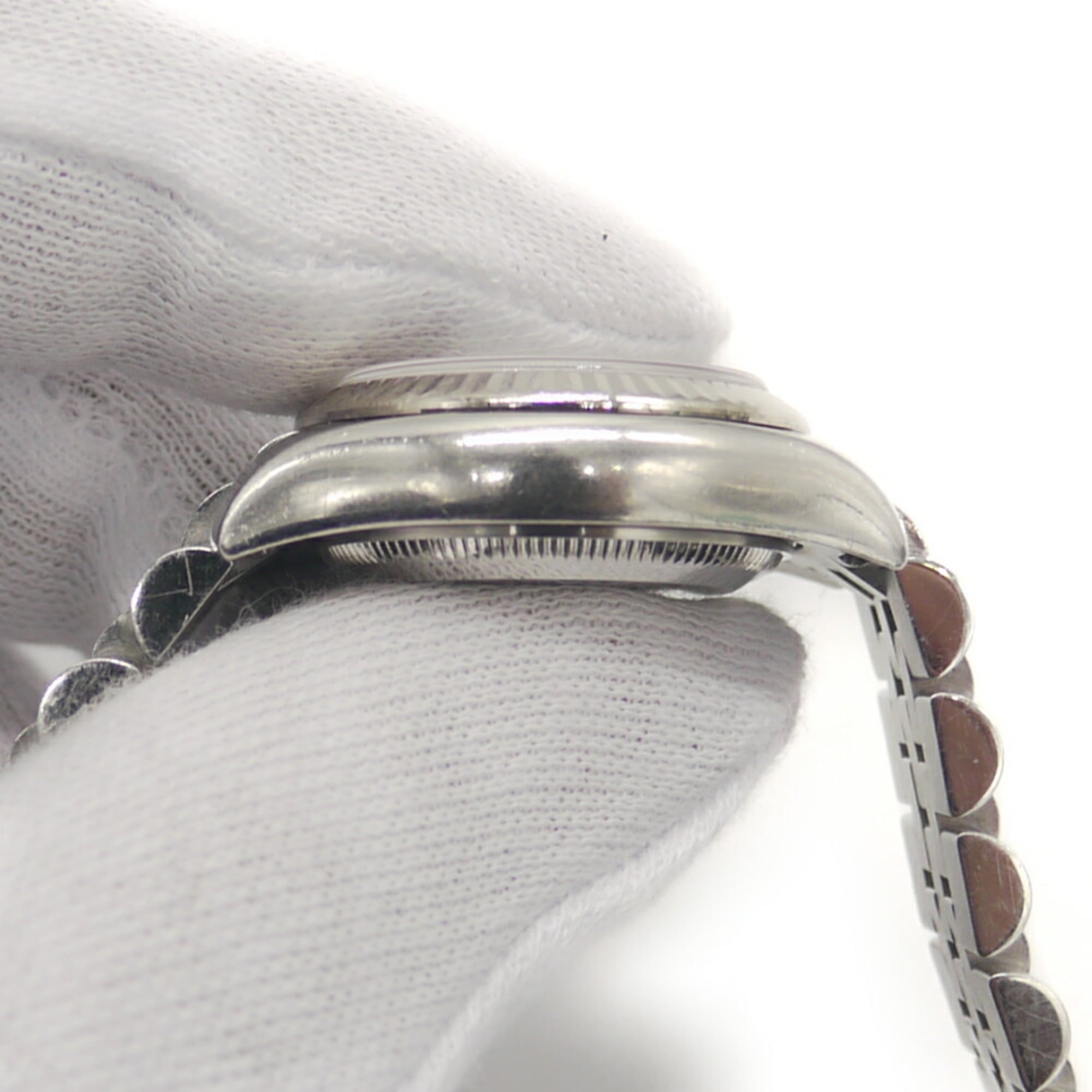 ROLEX Datejust 179174G (D-serial number), Automatic, 10-diamond setting, Computer dial, Ladies' watch — Good