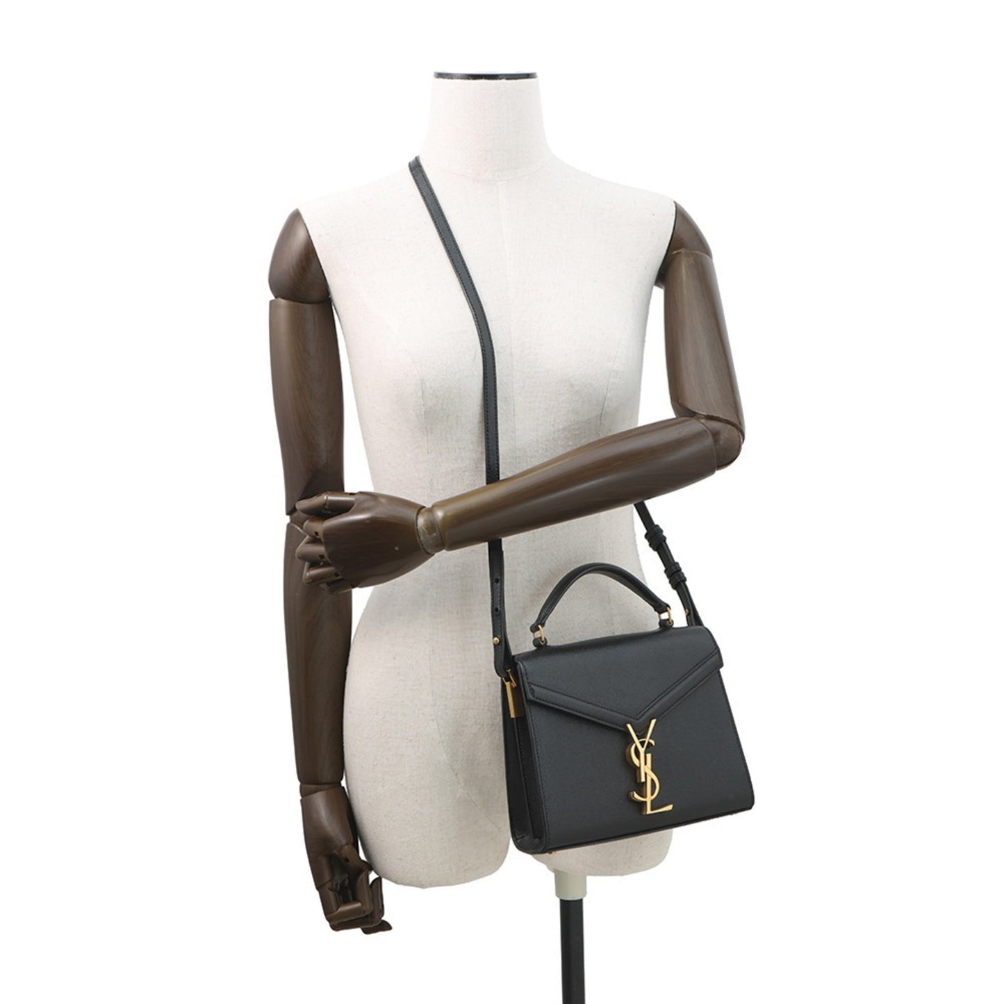 Saint Laurent Paris Cassandra Mini Leather Handbag 623930 2-way