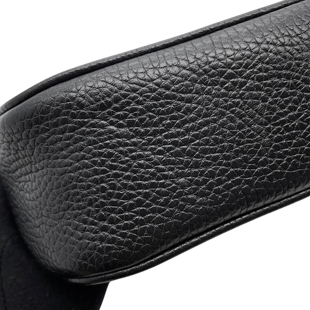 Gucci Interlocking G Soho Disco Bag Small Leather Shoulder 347994 GUCCI Black Tassel Handbag Women's — Like New