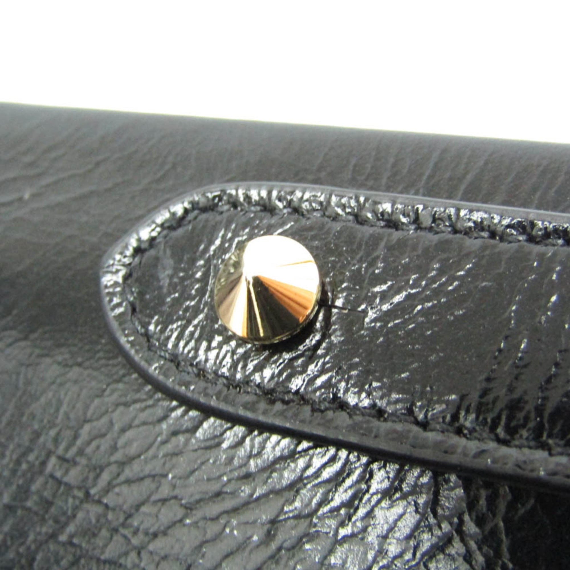 Fendi 8M0413 Women's Leather Clutch Bag Black