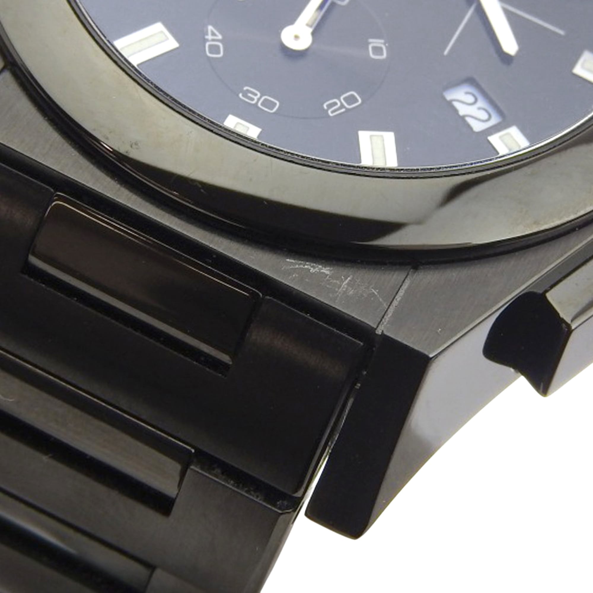 Gucci Pantheon Men's Watch, 115.2 Stainless Steel, Black Quartz Chronograph, Dial — Good