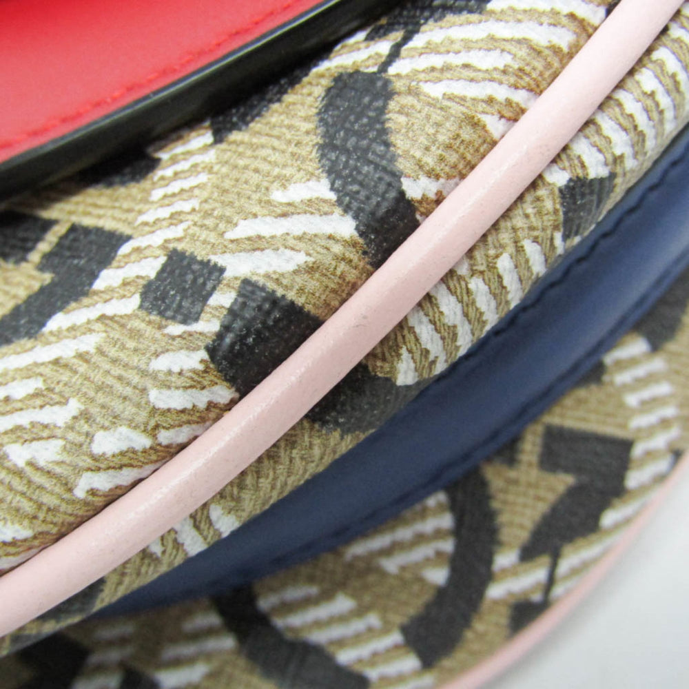 Salvatore Ferragamo Gancini AU-21 H986 Women's Leather,PVC Shoulder Bag Beige — Like New