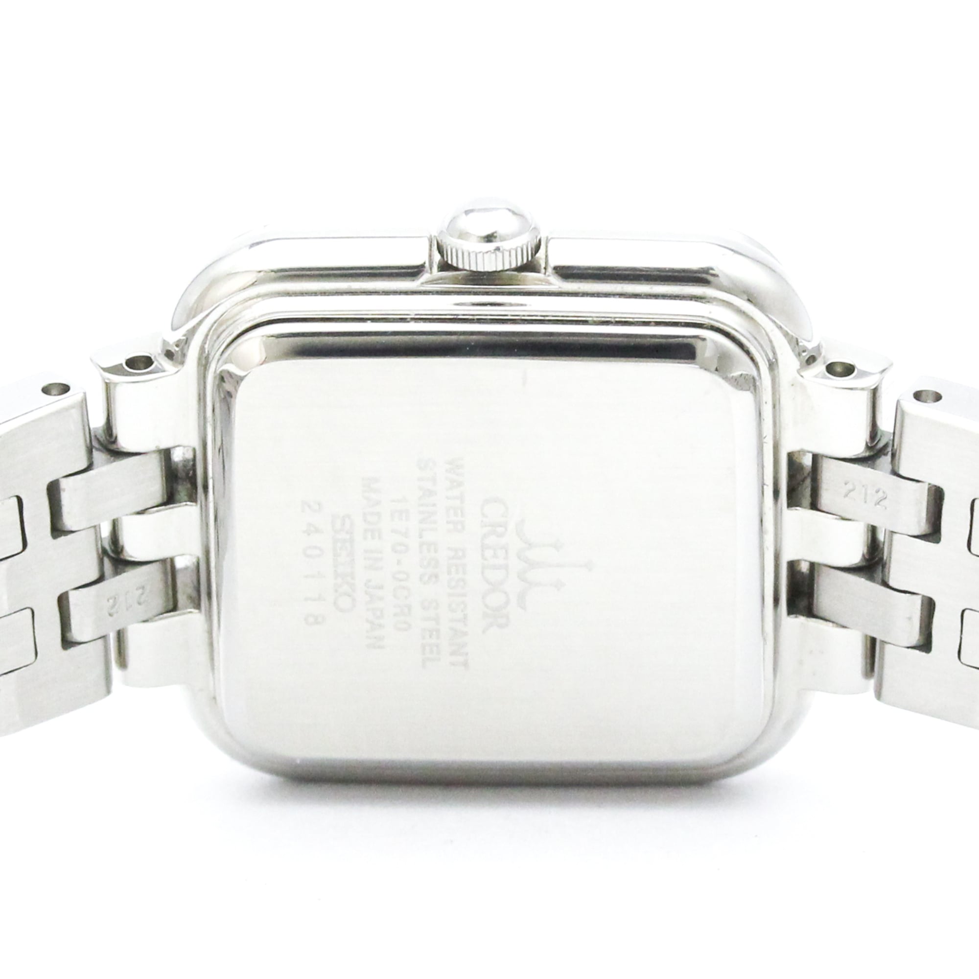 SEIKO Credor Signo Diamond Stainless Steel Quartz Ladies Watch GSTE873(1E70-0CR0) Polished — Very Good