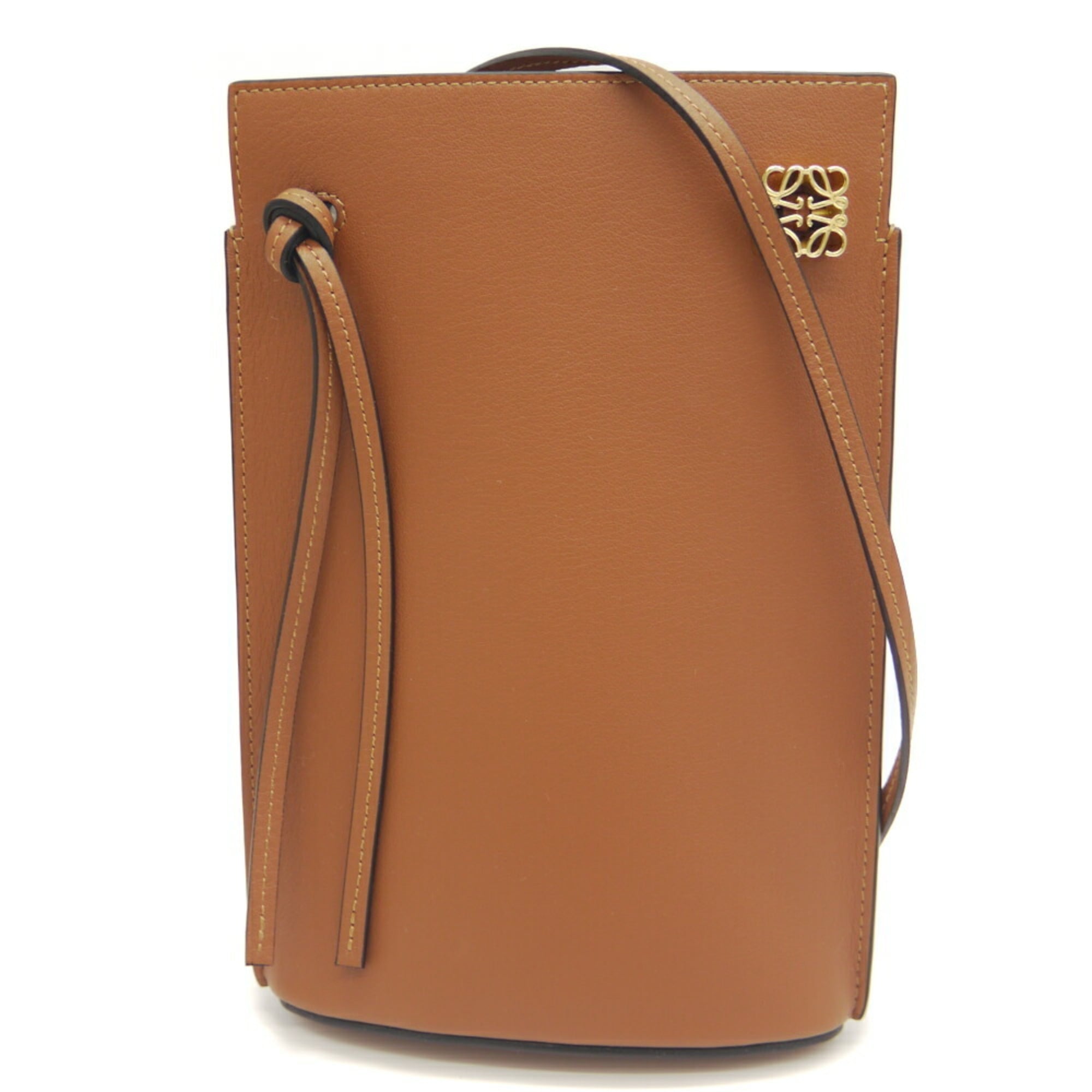 LOEWE Dice Pocket Shoulder Bag Mini Sand C630R12X01 Brown