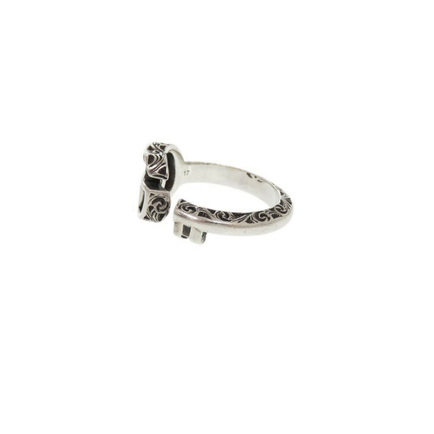 Gucci Double G Ring, Silver 925, Size 15-16 (#17), 1241GUCCI