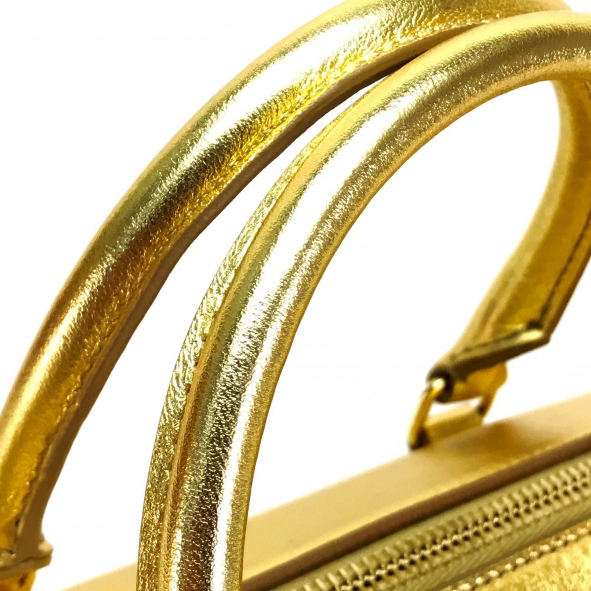 SAINT LAURENT Saint Laurent Paris Baby Duffle Handbag Shoulder Bag Leather Women's Gold — Like New