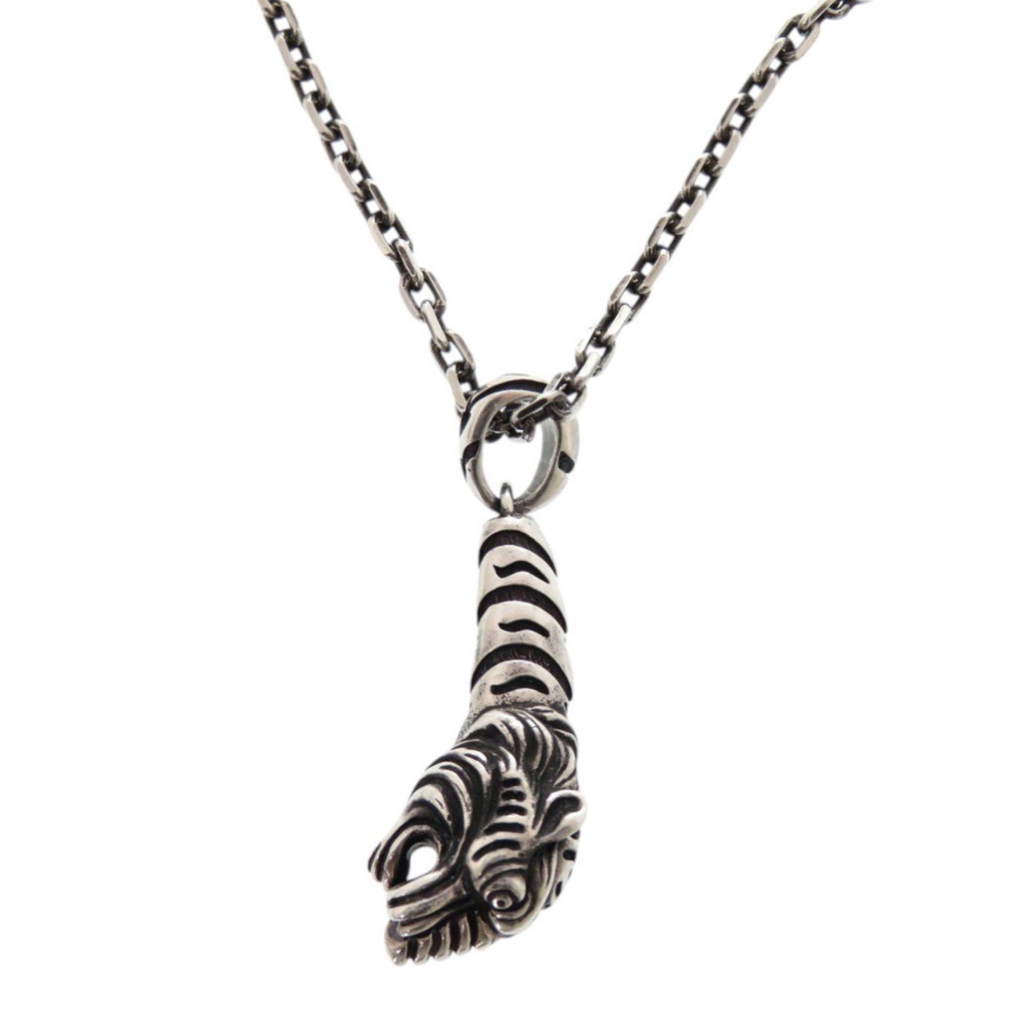 Like new Gucci Tiger Head Interlocking G Necklace in 925 Sterling Silver 1361 GUCCI