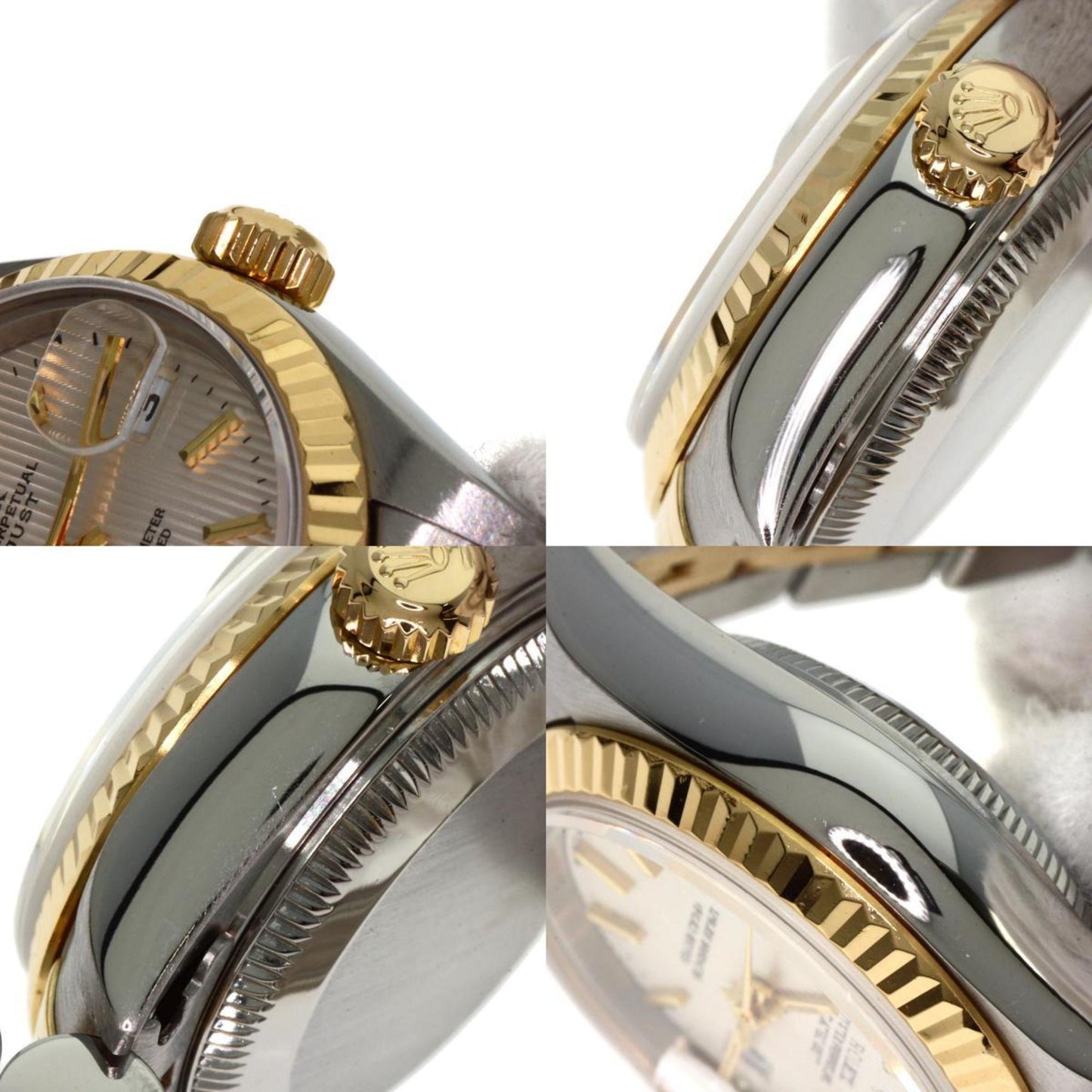 Rolex 79173 Datejust Silver Tapestry Watch Stainless Steel SSxK18YG Ladies ROLEX