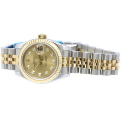 ROLEX Datejust 10P Diamond 179173G Women's Watch SSx18K Yellow Gold 40580 — Good