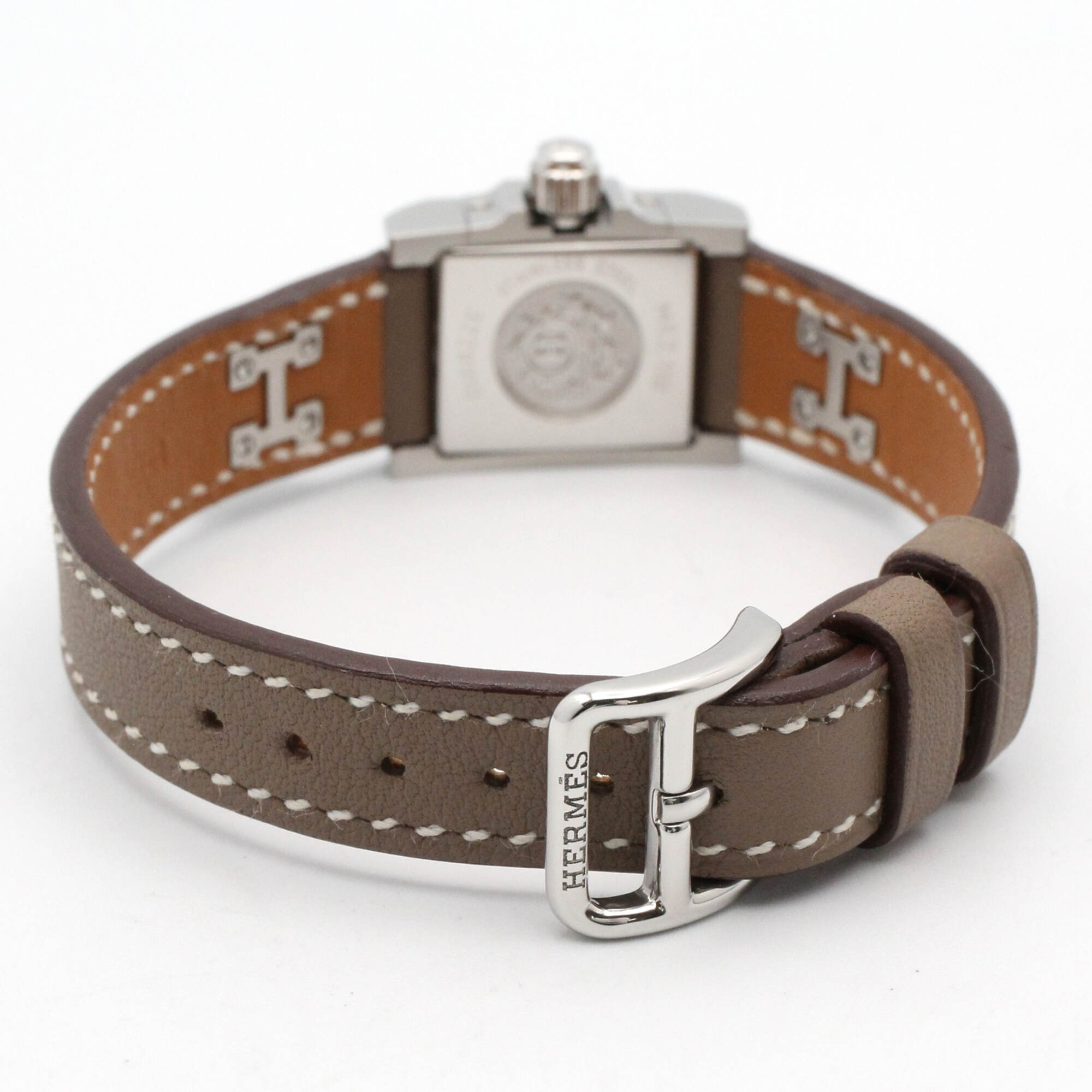 Hermes Mini Medor Watch, Stainless Steel, Leather Strap, Women's, Silver Tone, ME2.110 — Very Good