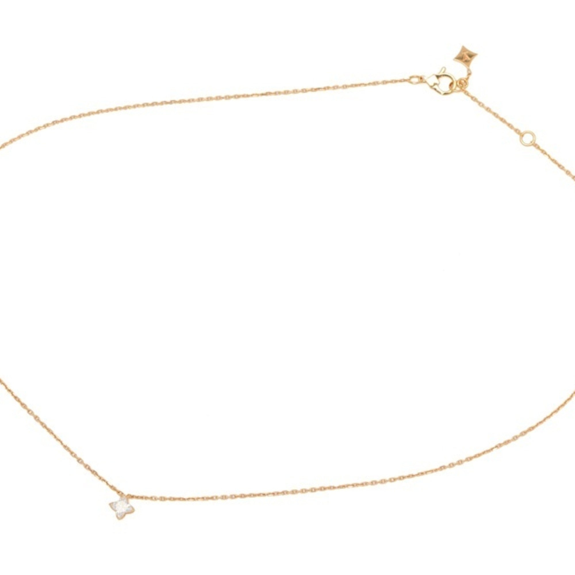 Louis Vuitton LV Diamond Star Pendant Necklace Q03842, 18K Pink Gold, Diamond, 42.5 cm — Like New