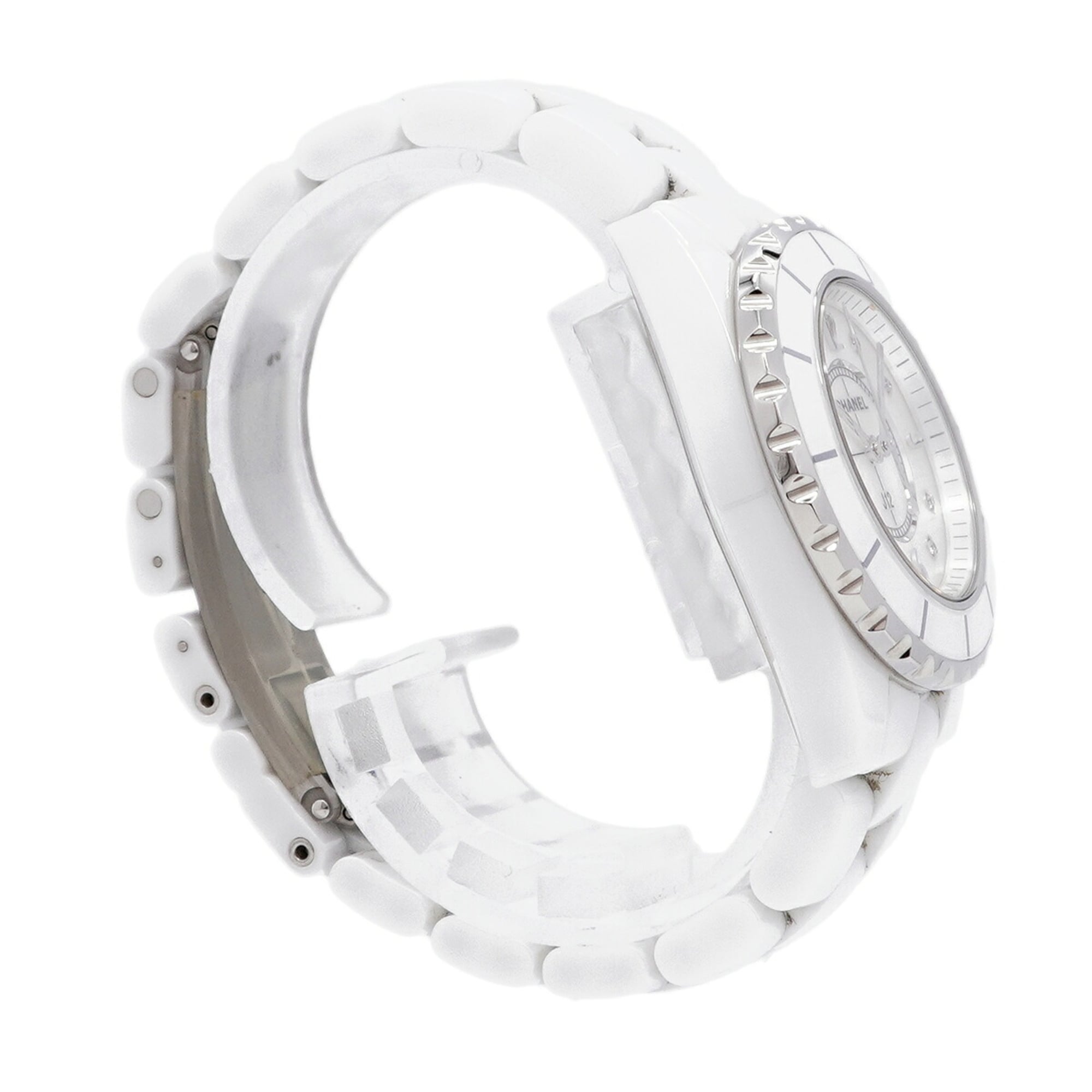 Chanel J12 8P Diamond H2422 White Dial Women's Watch — Good