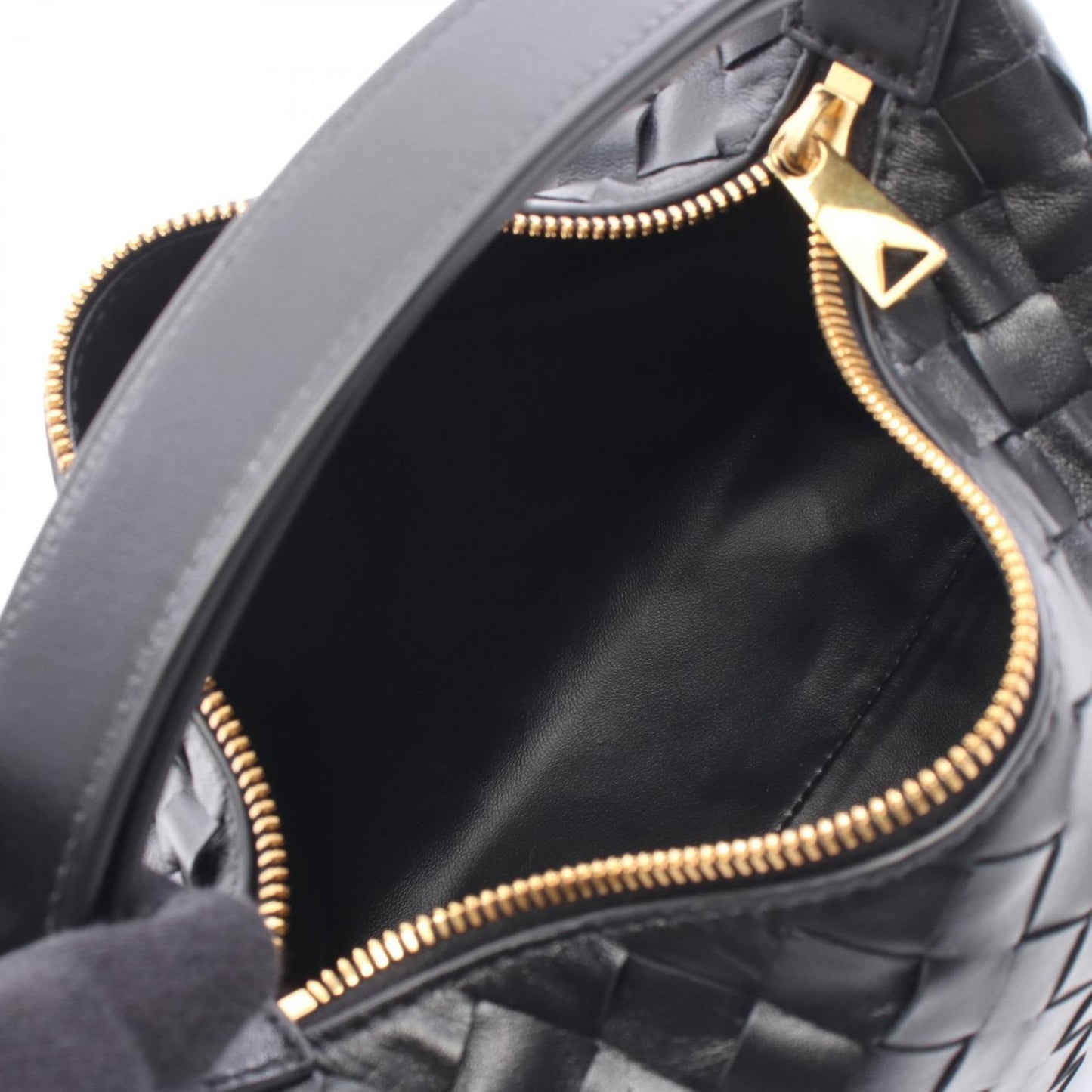 Bottega Veneta Mini Wallace Intrecciato Leather Handbag, Women's, Black, 754443V3IV18425