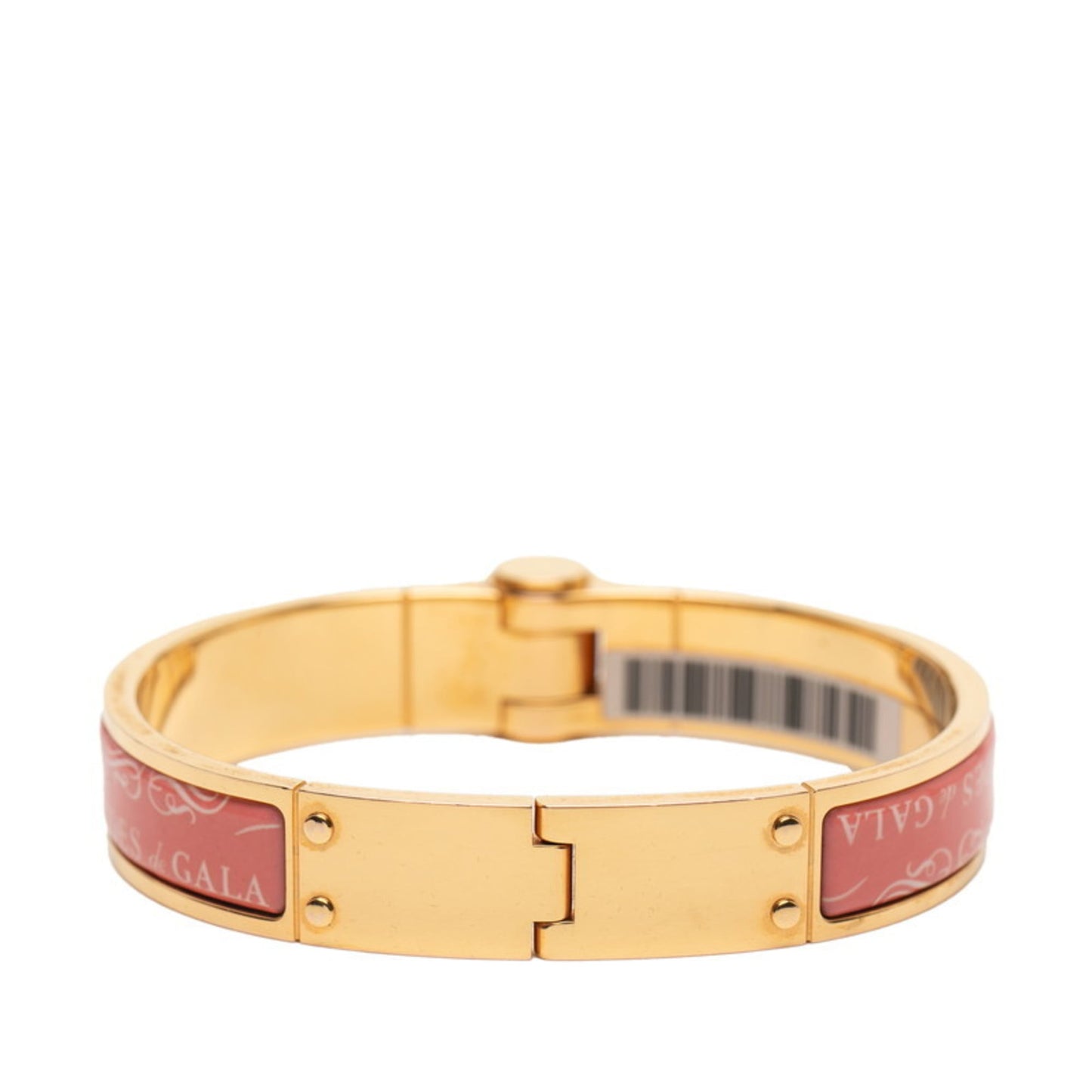 Hermes Hermès Chanier PM BRIDES de GALA Ceremonial Bridle, Enamel Bangle, Gold, Pink, Multicolor Plated, Women's