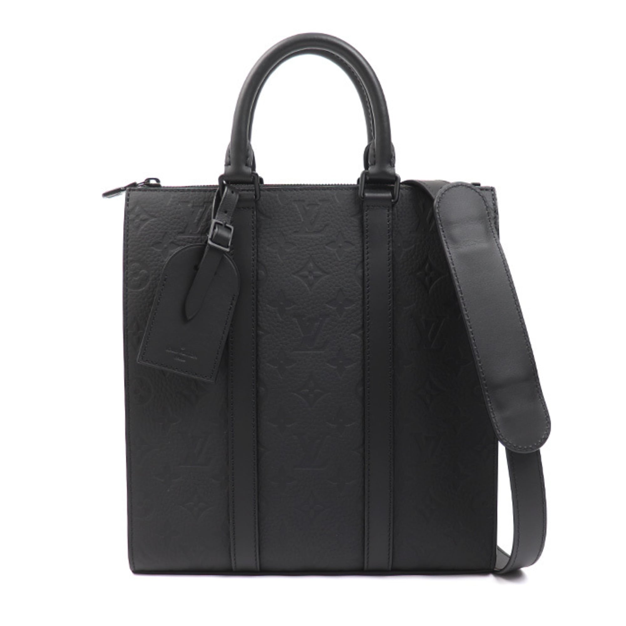 LOUIS VUITTON Sac Plat Cross 2-Way Shoulder Bag Monogram Taurillon Black M21884 Men's