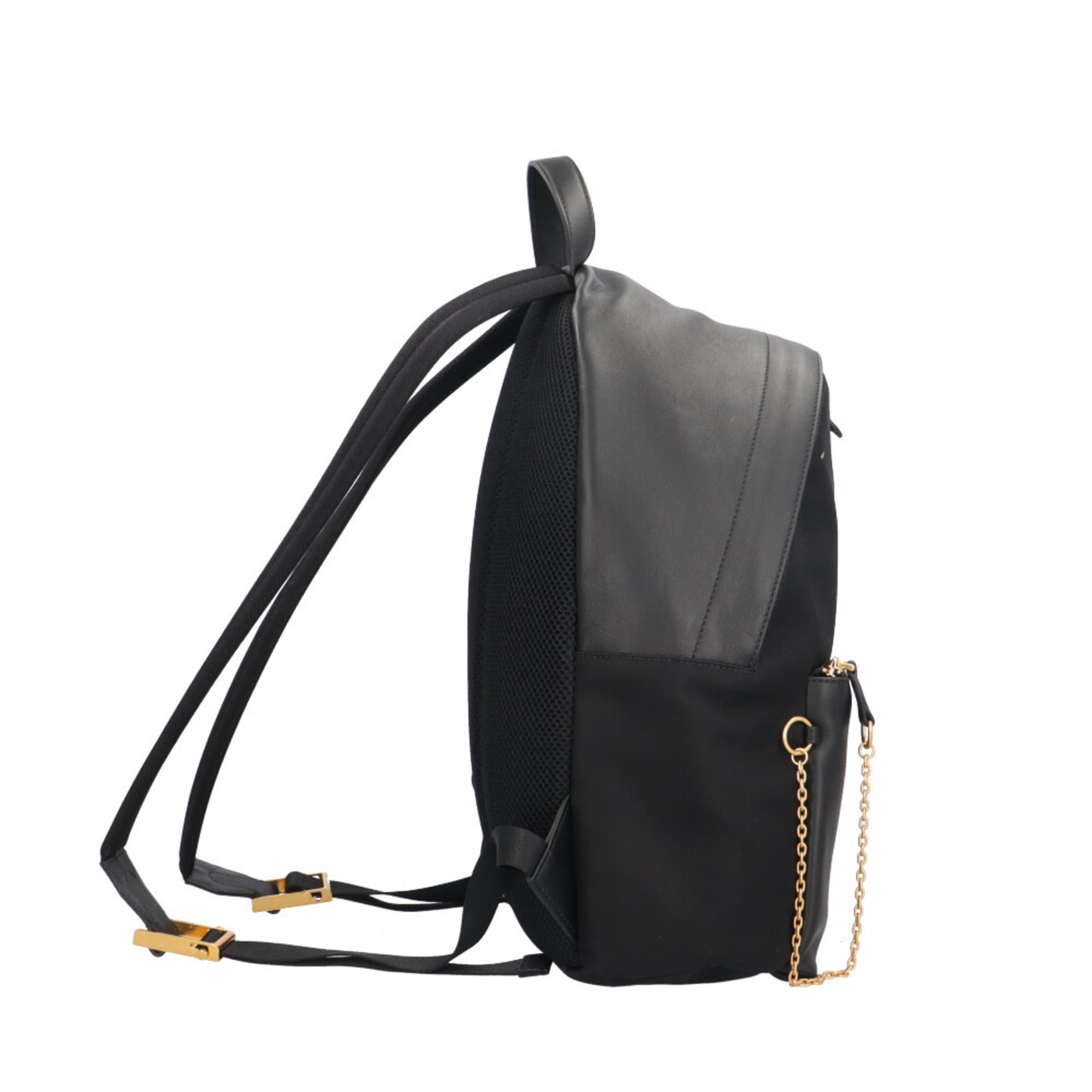 Pre-owned Fendi Studded Karligraphy Backpack/Daypack, Nylon 7VZ042, Men's