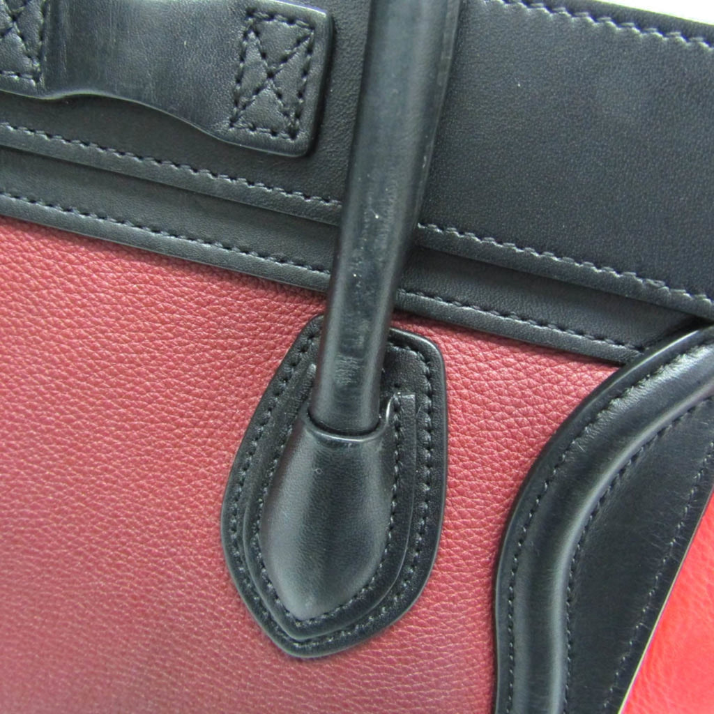 Celine Luggage Nano Shopper Women's Leather Handbag,Shoulder Bag Black,Bordeaux,Pink