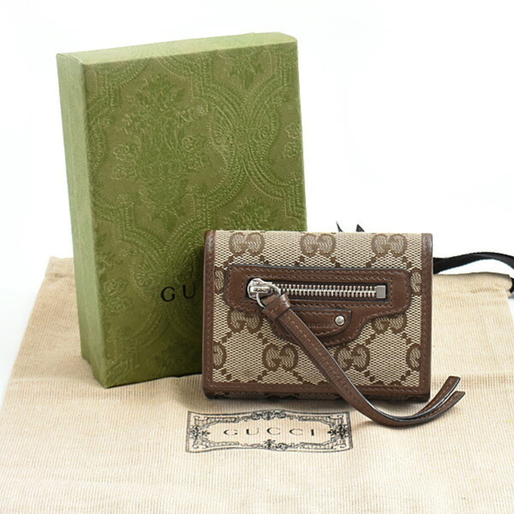 Gucci Women's The Hacker Project Compact Wallet in GG Canvas, Balenciaga Collaboration, 681708