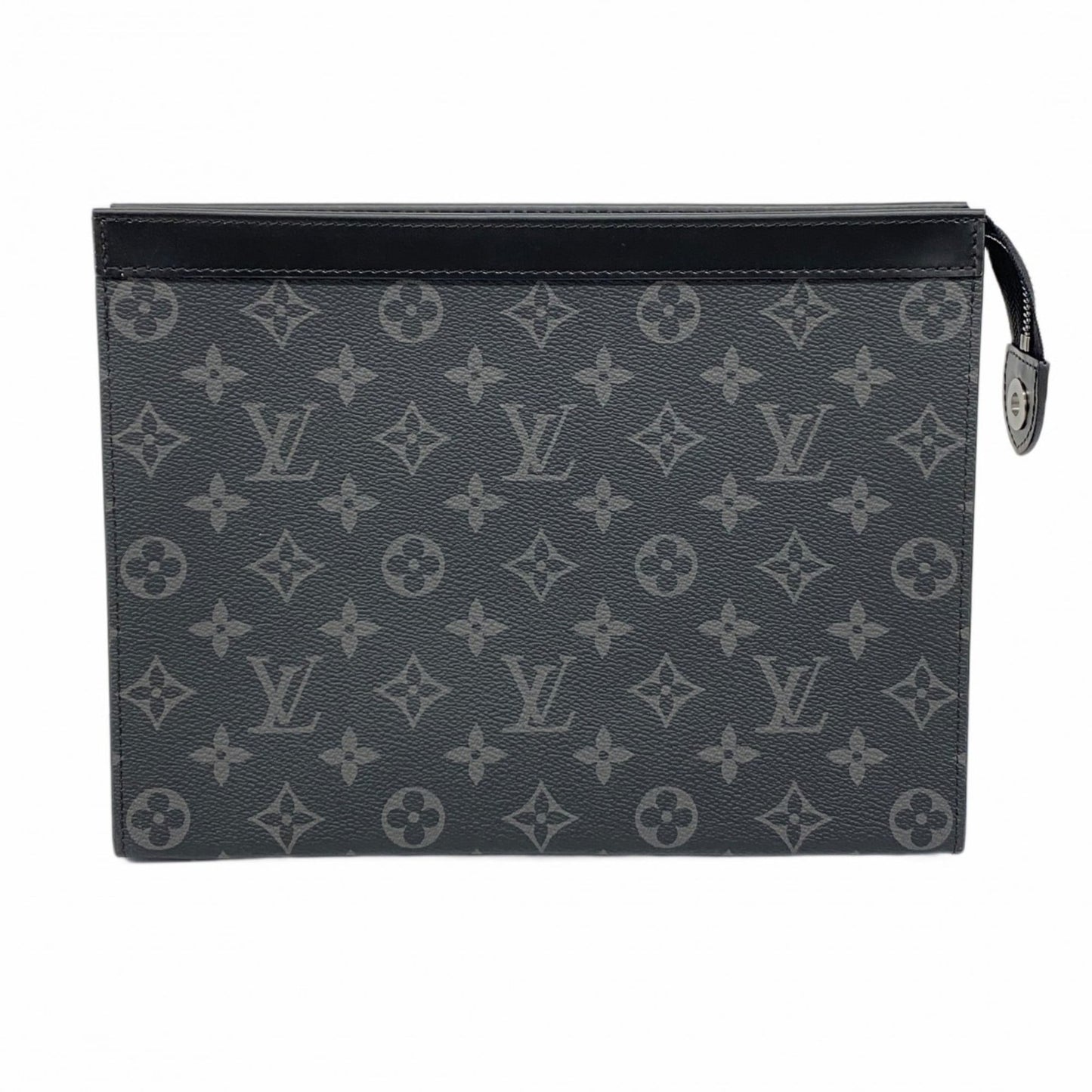 Louis Vuitton Monogram Eclipse Pochette Voyage MM Clutch Bag M61692 Black Men's