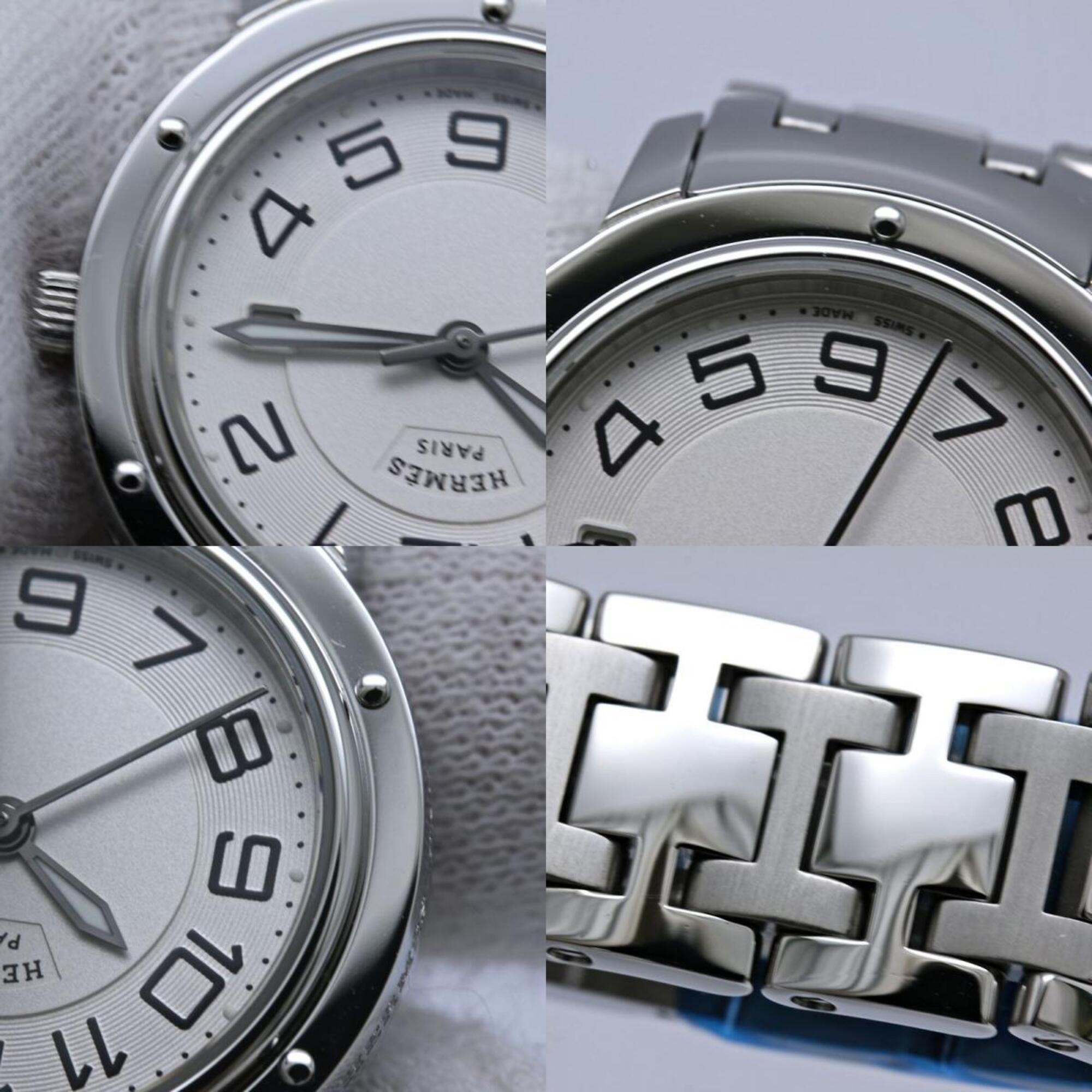 HERMES Clipper Classic CP1.310.220 4966 Boys' Watch Stainless Steel 40519 — Very Good