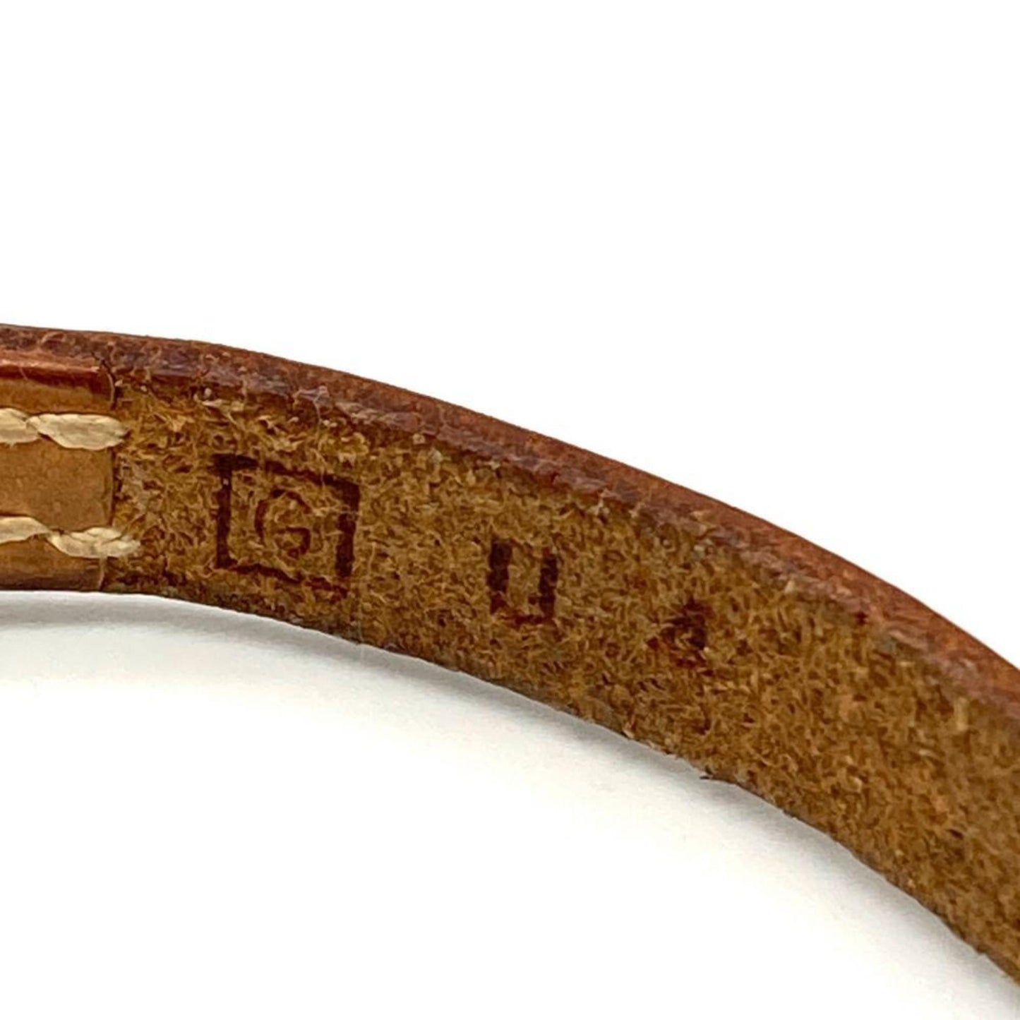 HERMES Bracelet Leather Brown