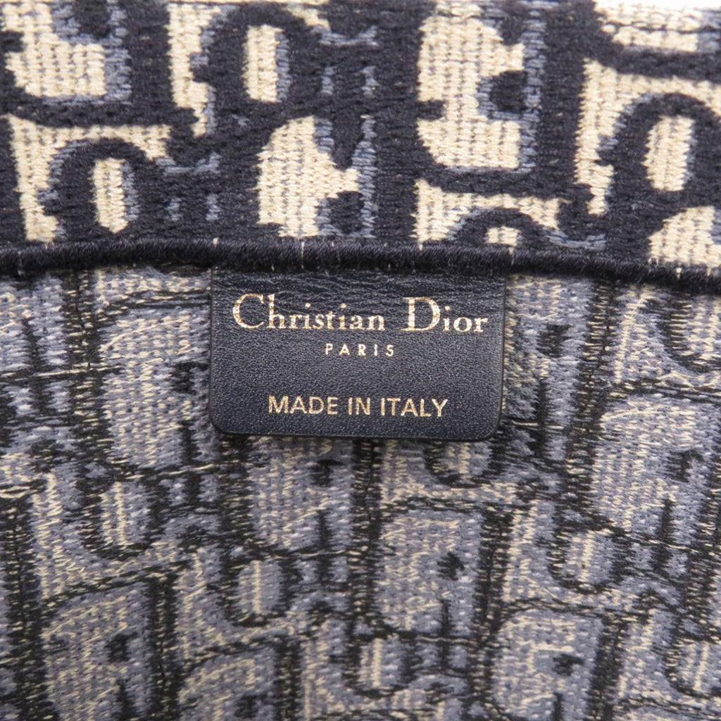 Christian Dior Book Tote Large Oblique M1286ZRITX Canvas Navy Bag 0095