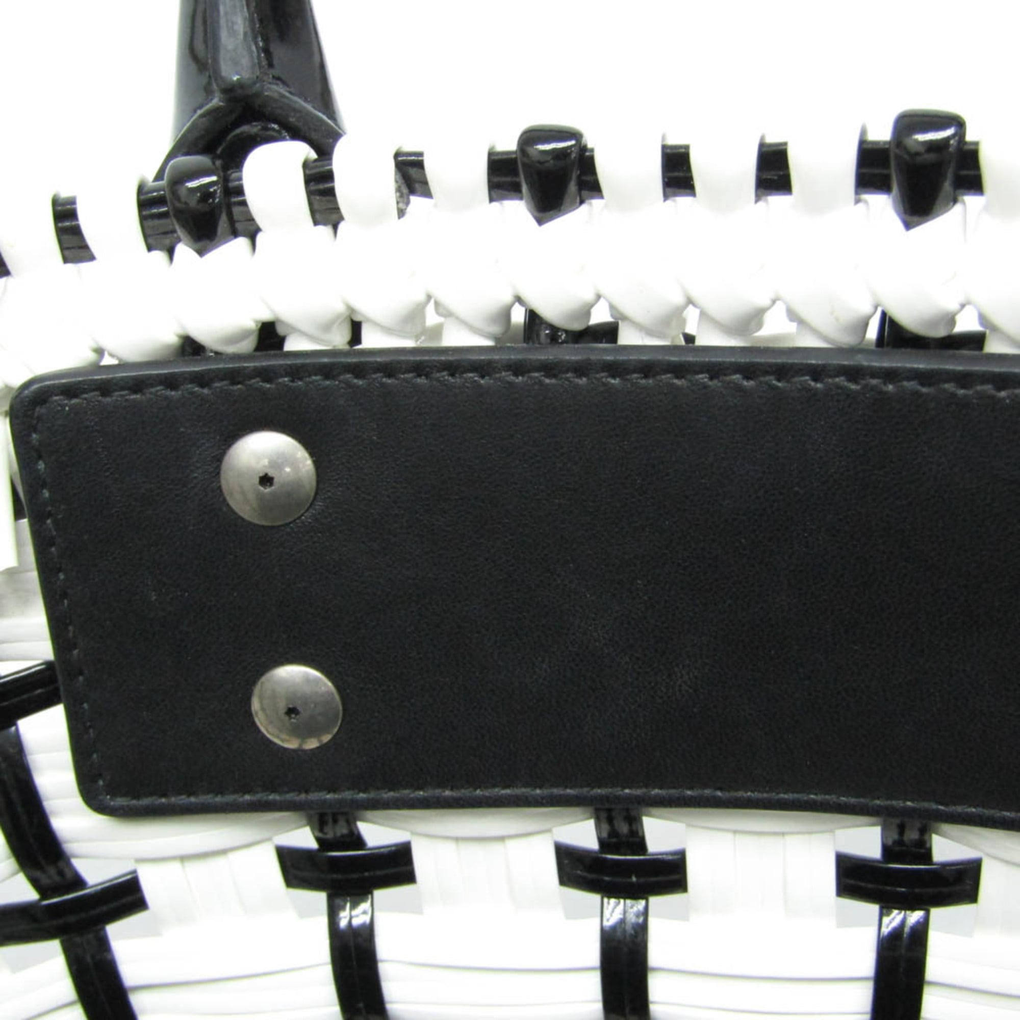 Balenciaga Bistro XXS 678028 Women's Leather Handbag,Shoulder Bag Black,White — Like New