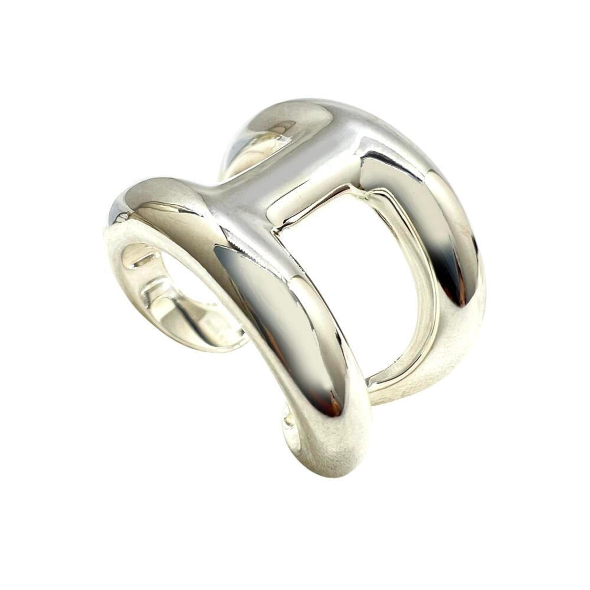 HERMES Osmos Ring, SV925, Size 53, Silver, Men's/Women's — Like New
