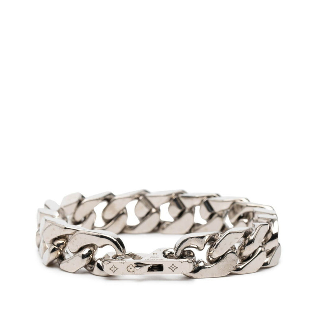 Louis Vuitton LV Chain Link Bracelet #L M69989 Silver Metal Women's LOUIS VUITTON