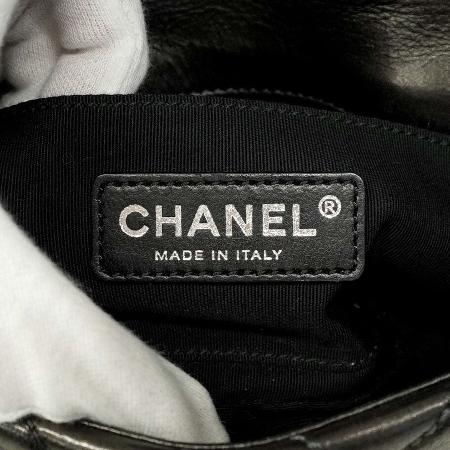 Chanel Matelasse Shoulder Bag with Double Chain, Calfskin, Black, Women's