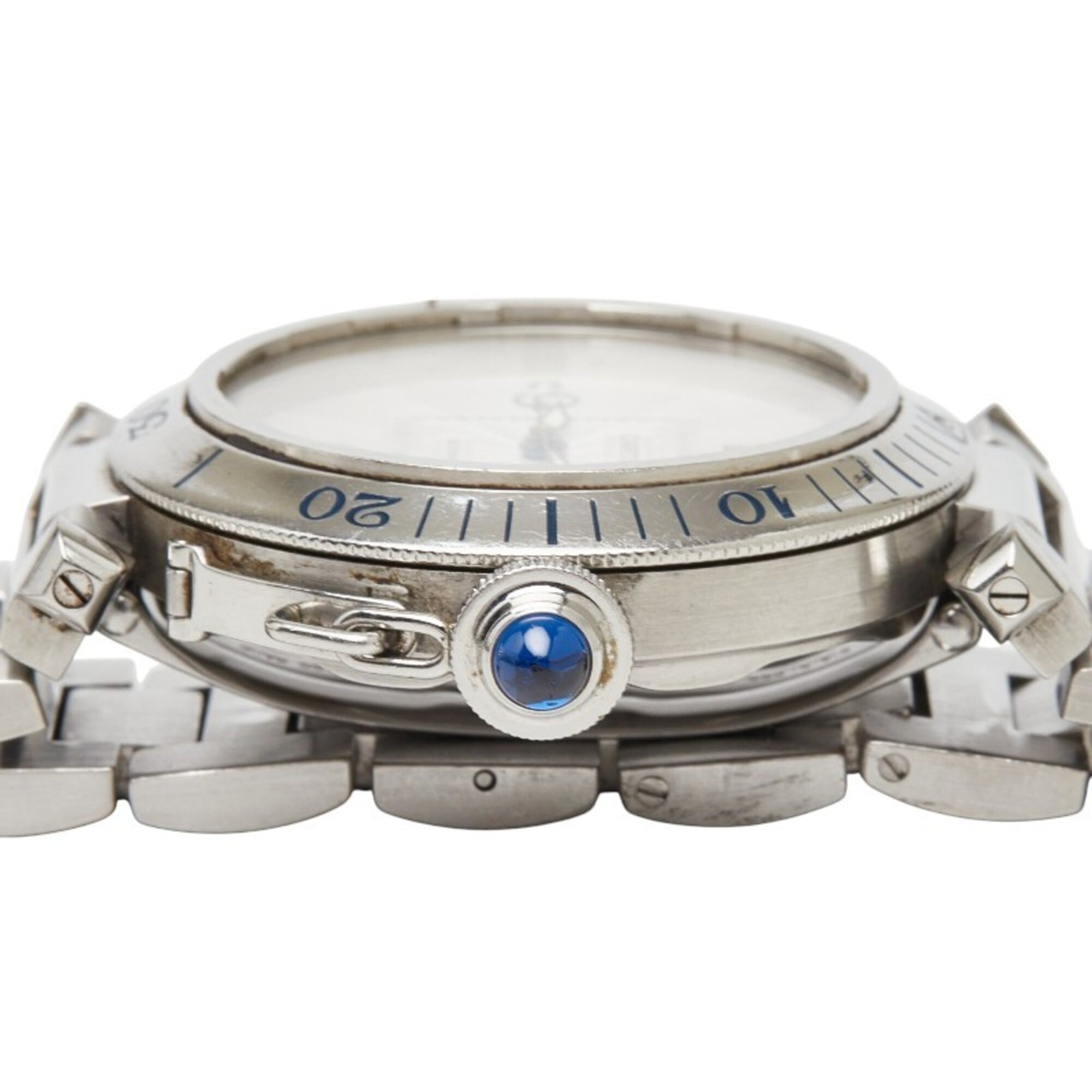 Cartier Pasha de Pronger W31040H3 Automatic Watch, White Dial, Stainless Steel, Men's CARTIER — Good
