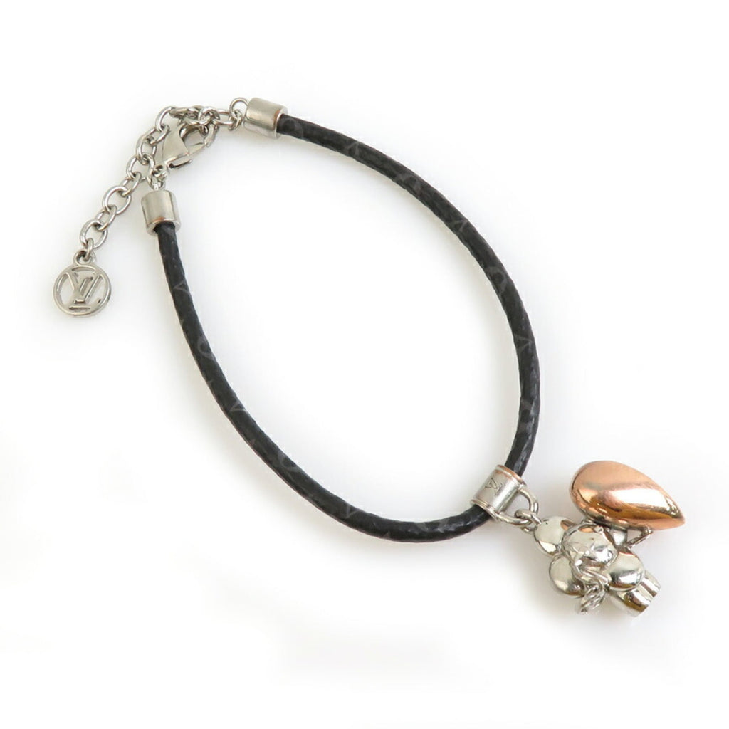 Louis Vuitton Vivienne Amour Bracelet in Monogram Canvas/Metal, Black, Silver, and Gold, Unisex, h31743a