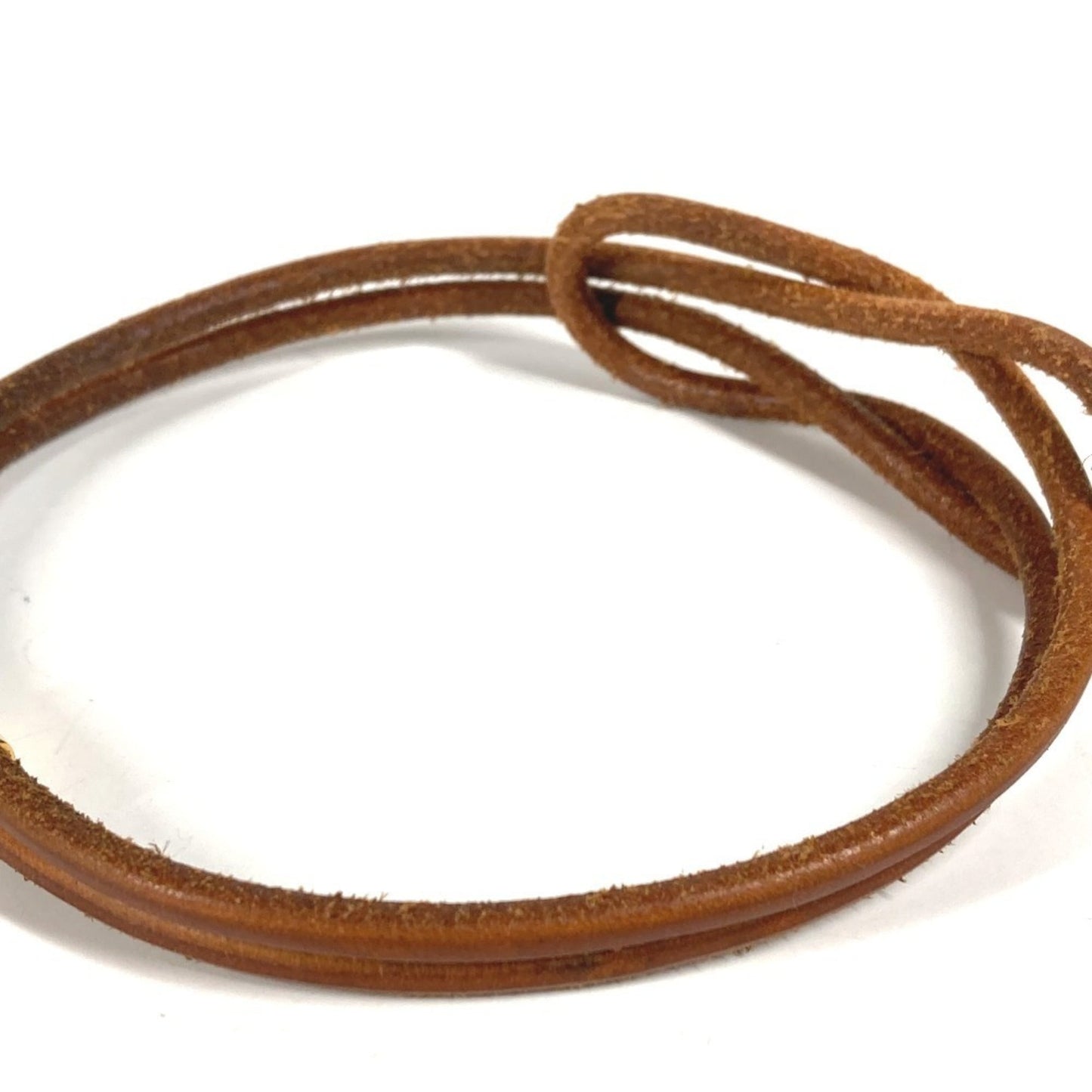 HERMES Herculide Choker Necklace, Leather, Brown, for Men and Women