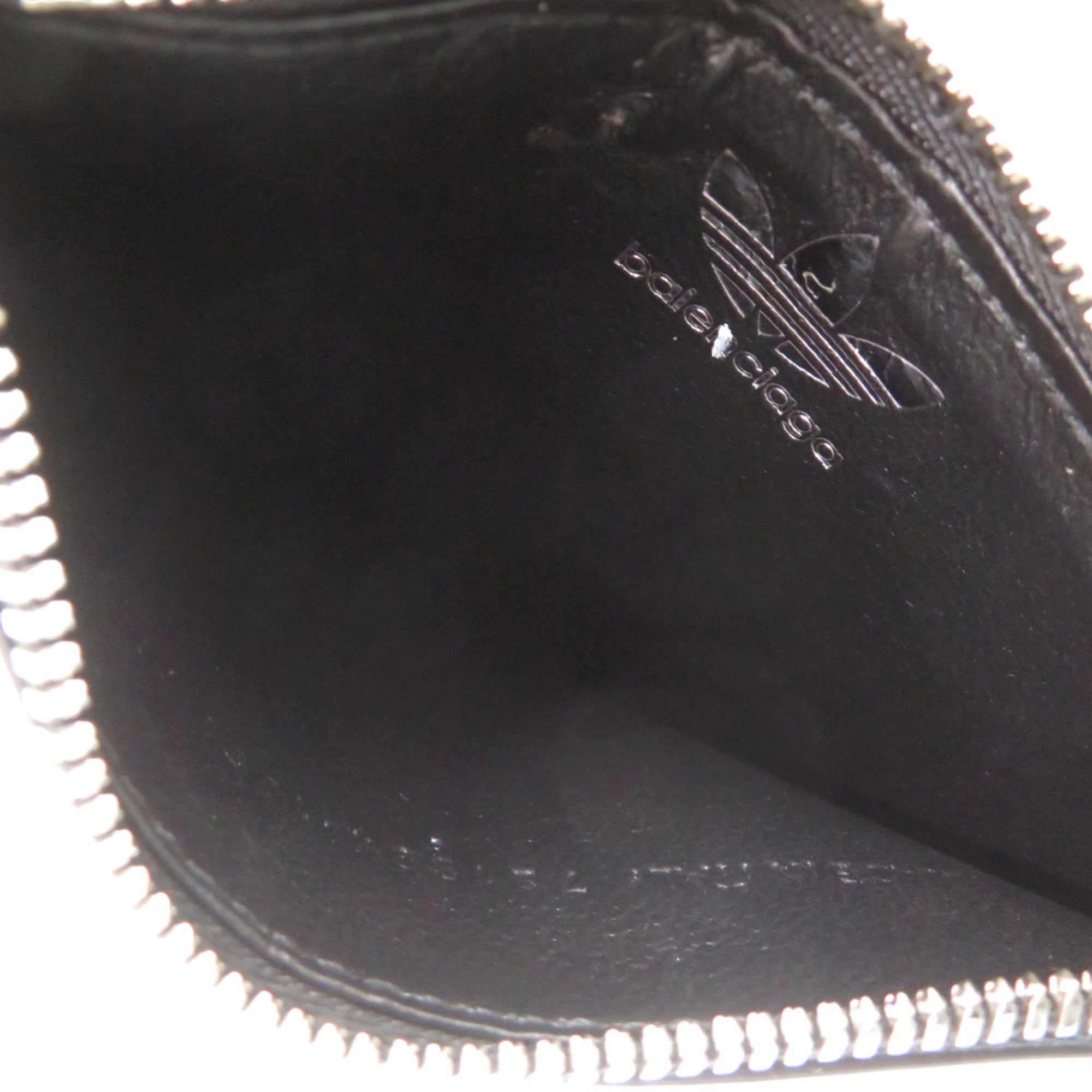 Balenciaga x Adidas Collaboration Trefoil 721894 Leather Black Shoulder Wallet 1288BALENCIAGA — New - Store Return
