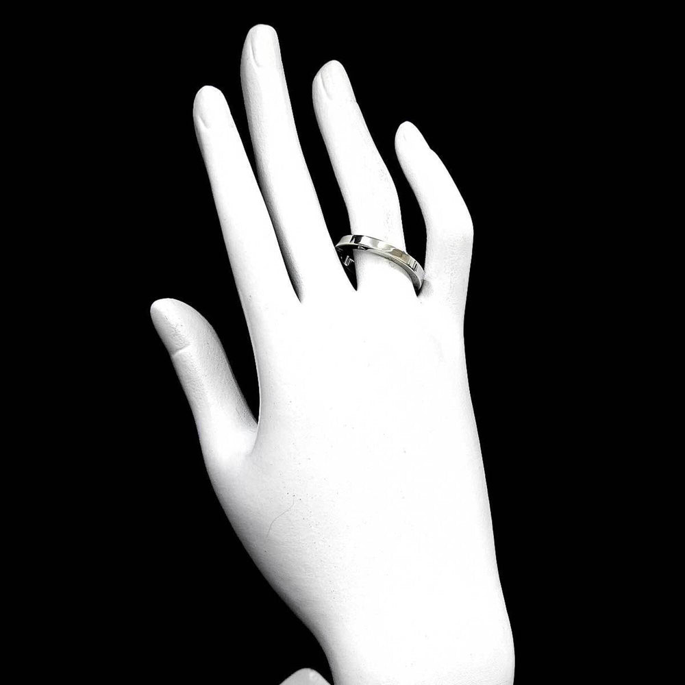 Chanel Signature 2 Ring, Platinum (Pt) — Like New