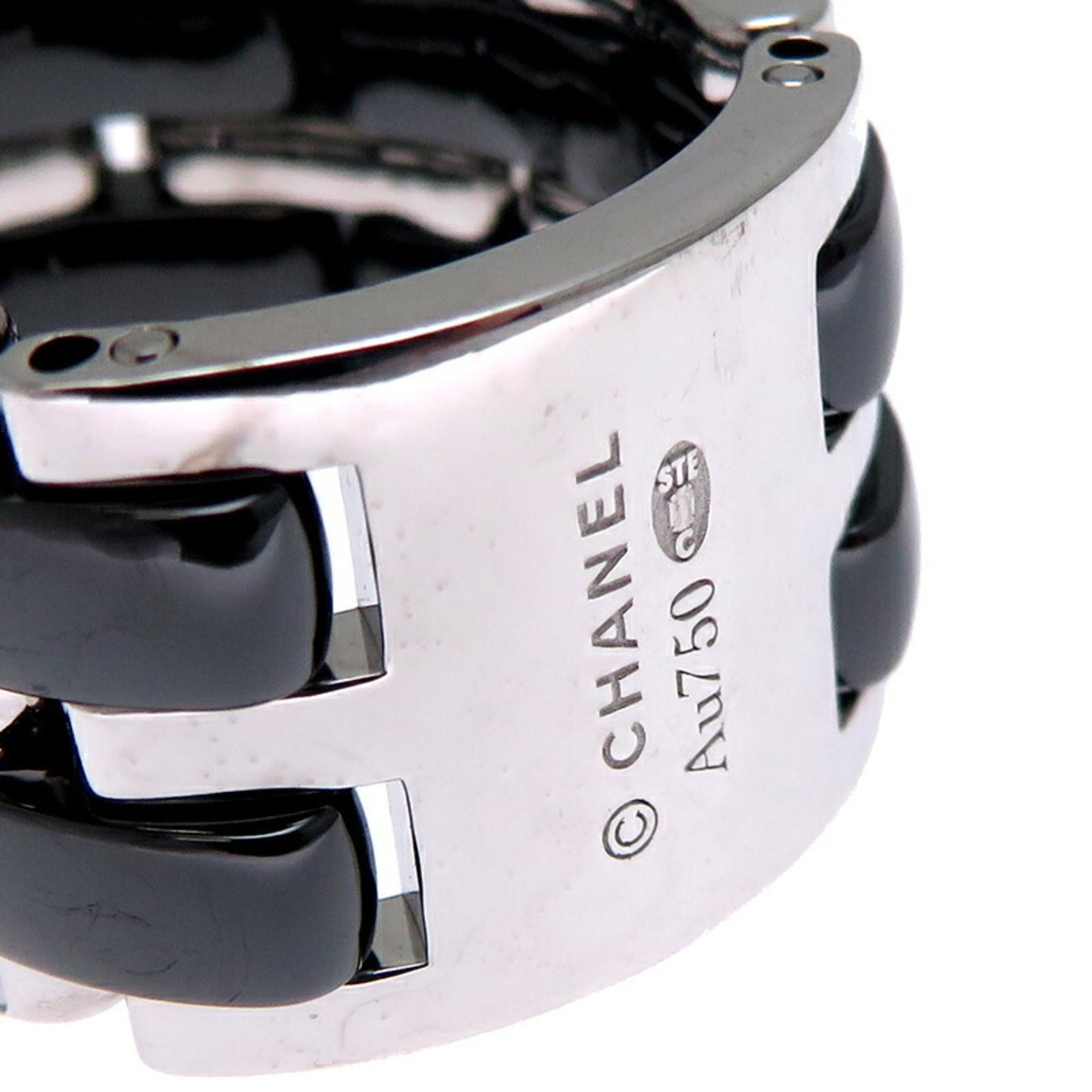 Chanel #56 Ultra Diamond Large Men's Ring, 750 White Gold, Size 15.5