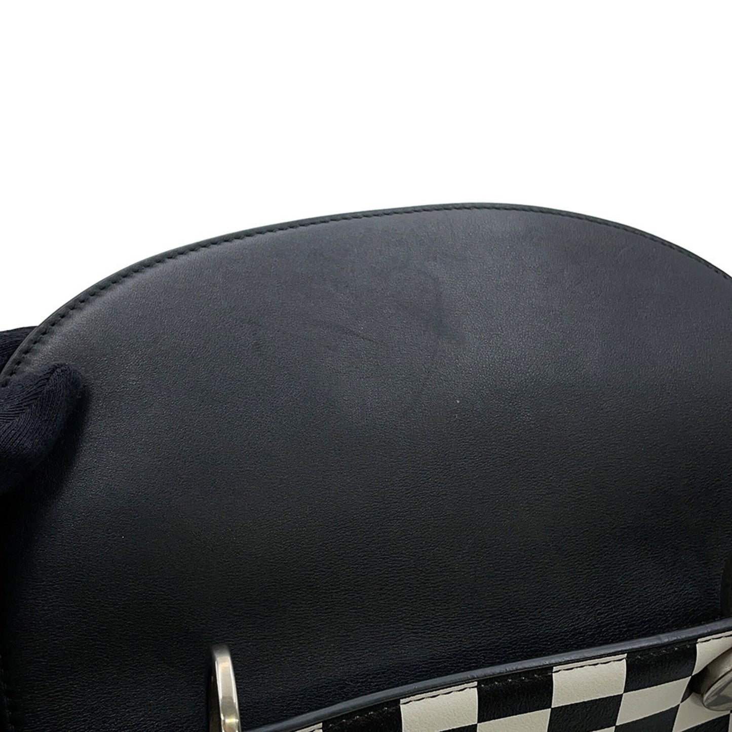 Christian Dior Lady Checker Medium Leather Handbag, 2-way