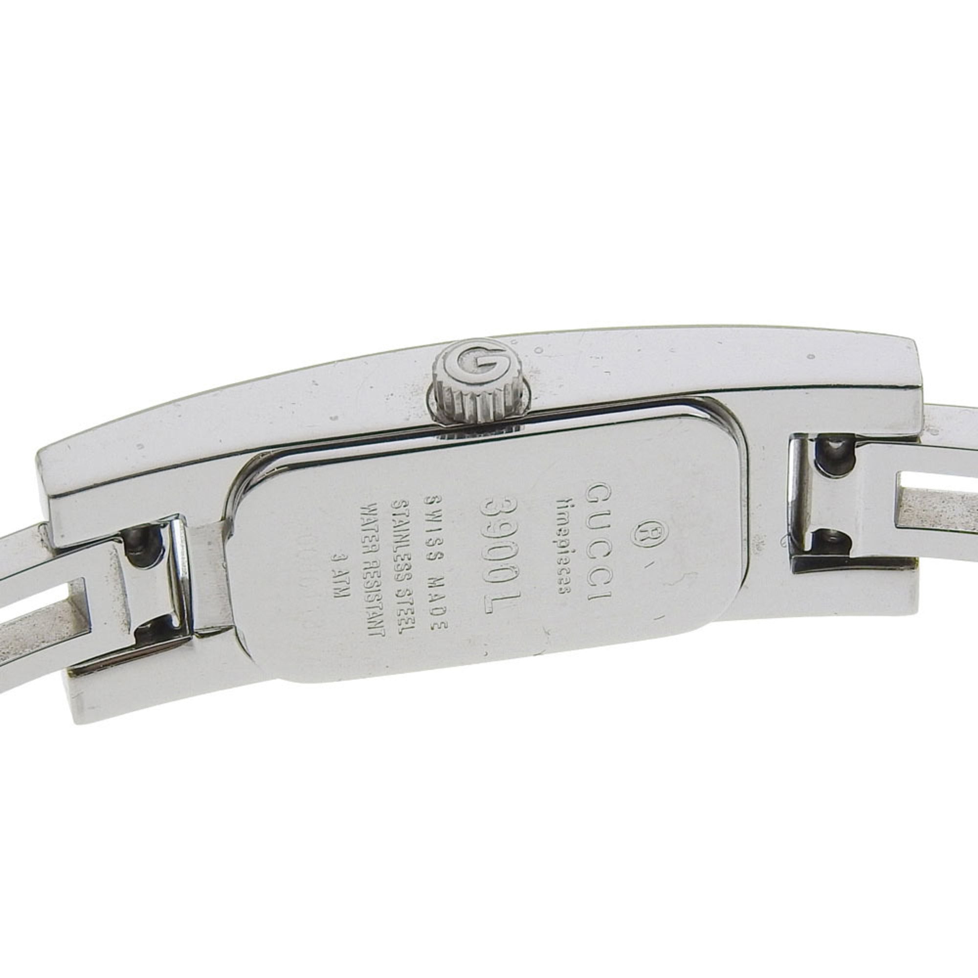 Gucci GUCCI watch 3900L stainless steel quartz analog display black dial women's — Good