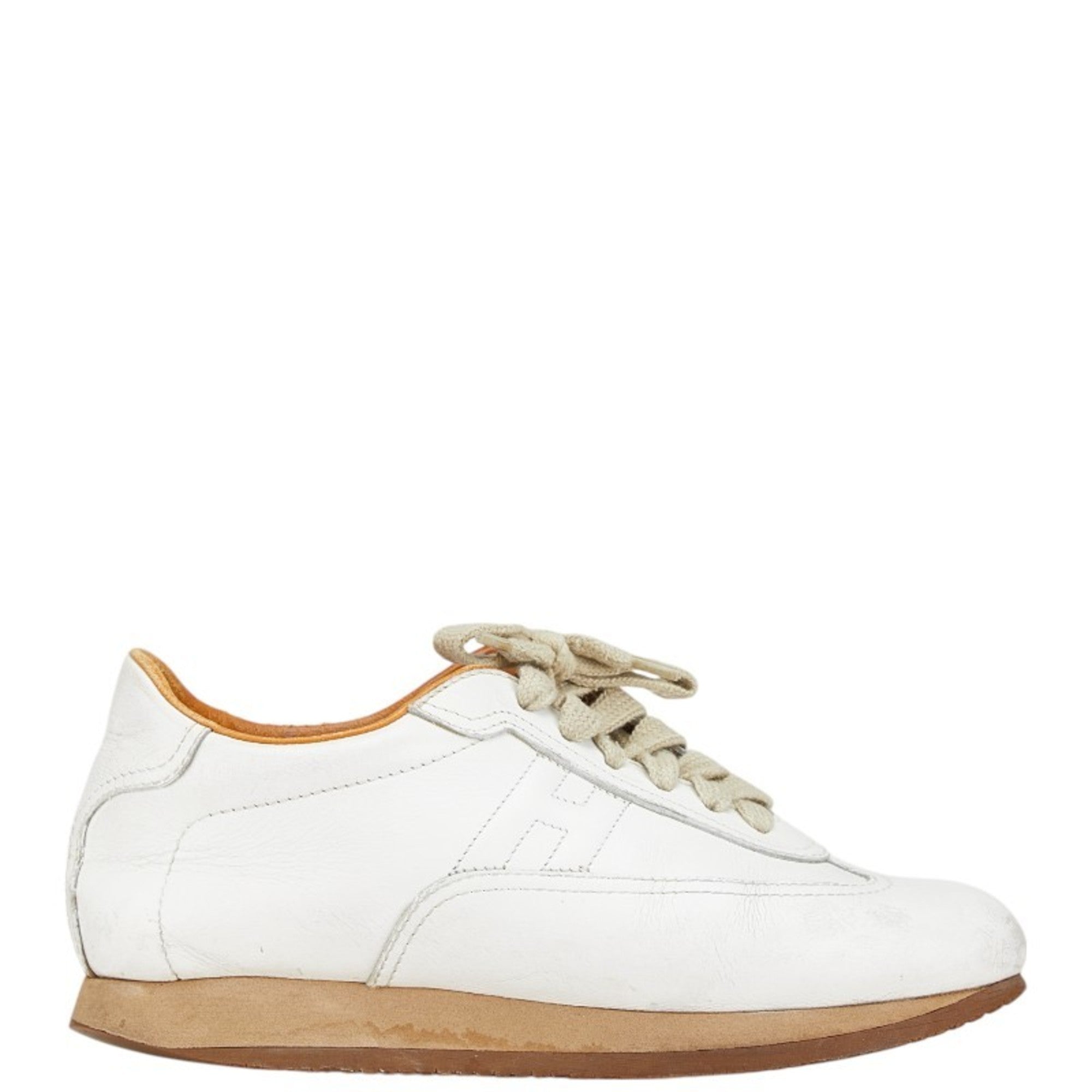 Hermes Quick Sneakers Size: 36 White Leather Women's HERMES