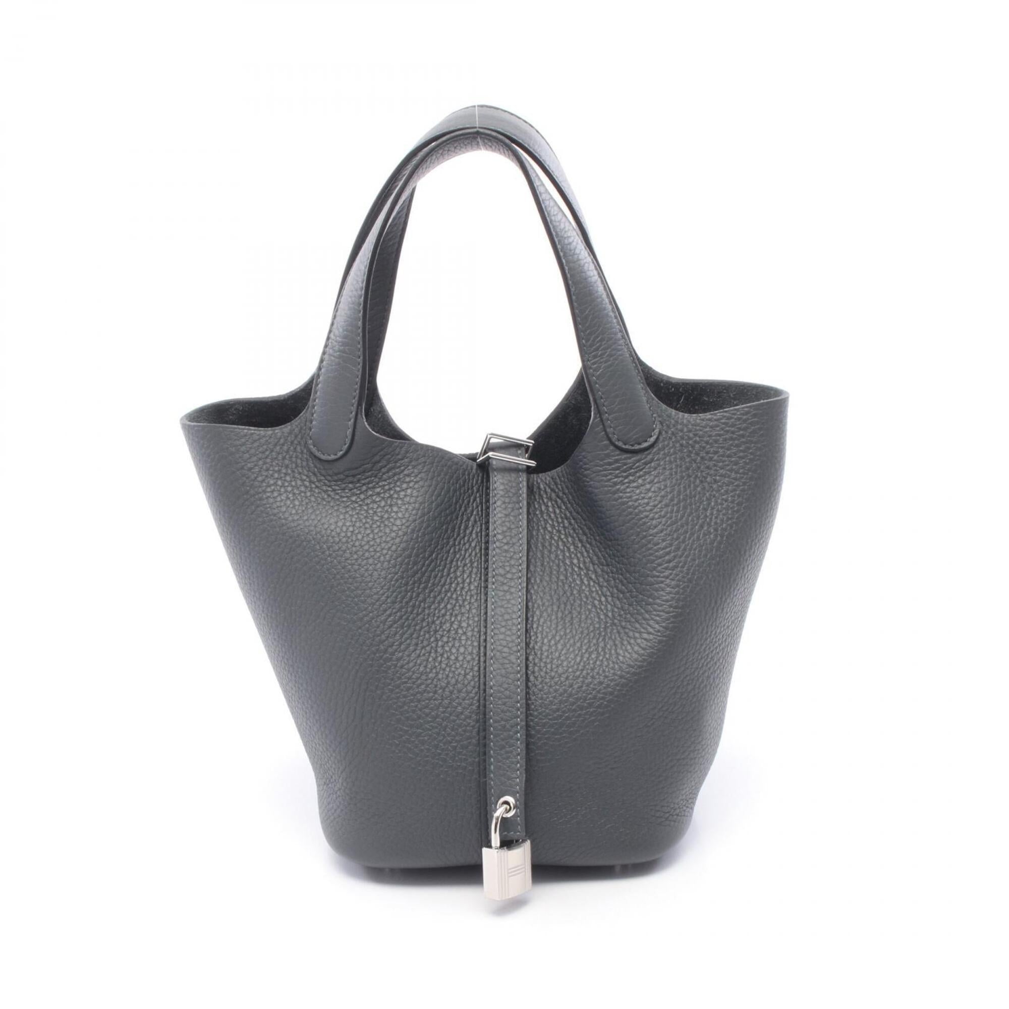 Hermes Picotin Lock PM Gris Misty Handbag, Leather, Taurillon Clemence Women's, Gray — New - Store Return