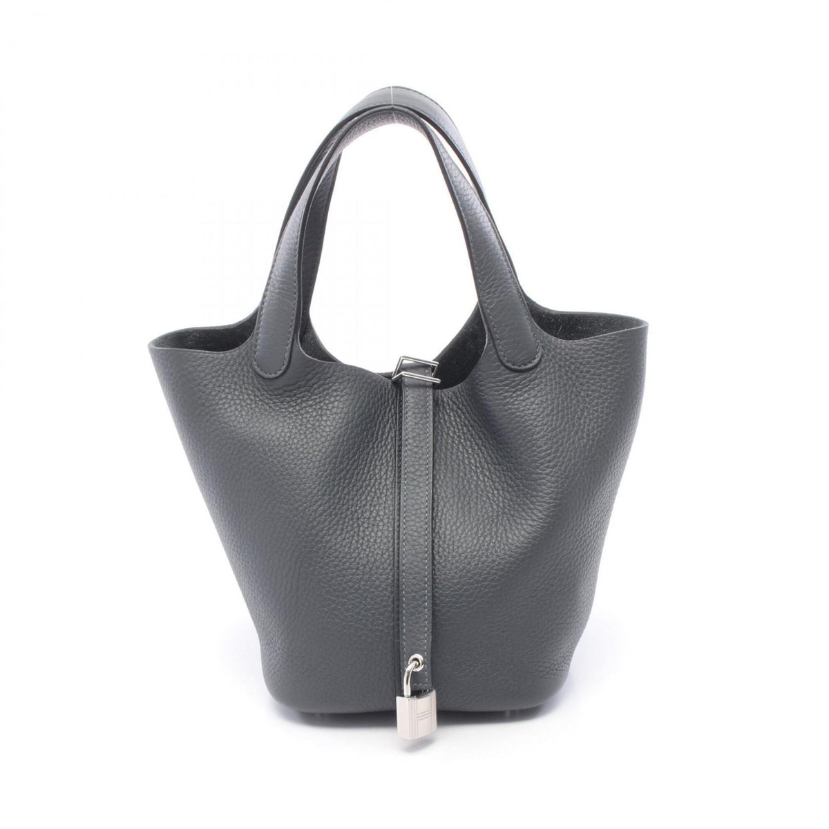 Hermes Picotin Lock PM Gris Misty Handbag, Leather, Taurillon Clemence Women's, Gray — New - Store Return