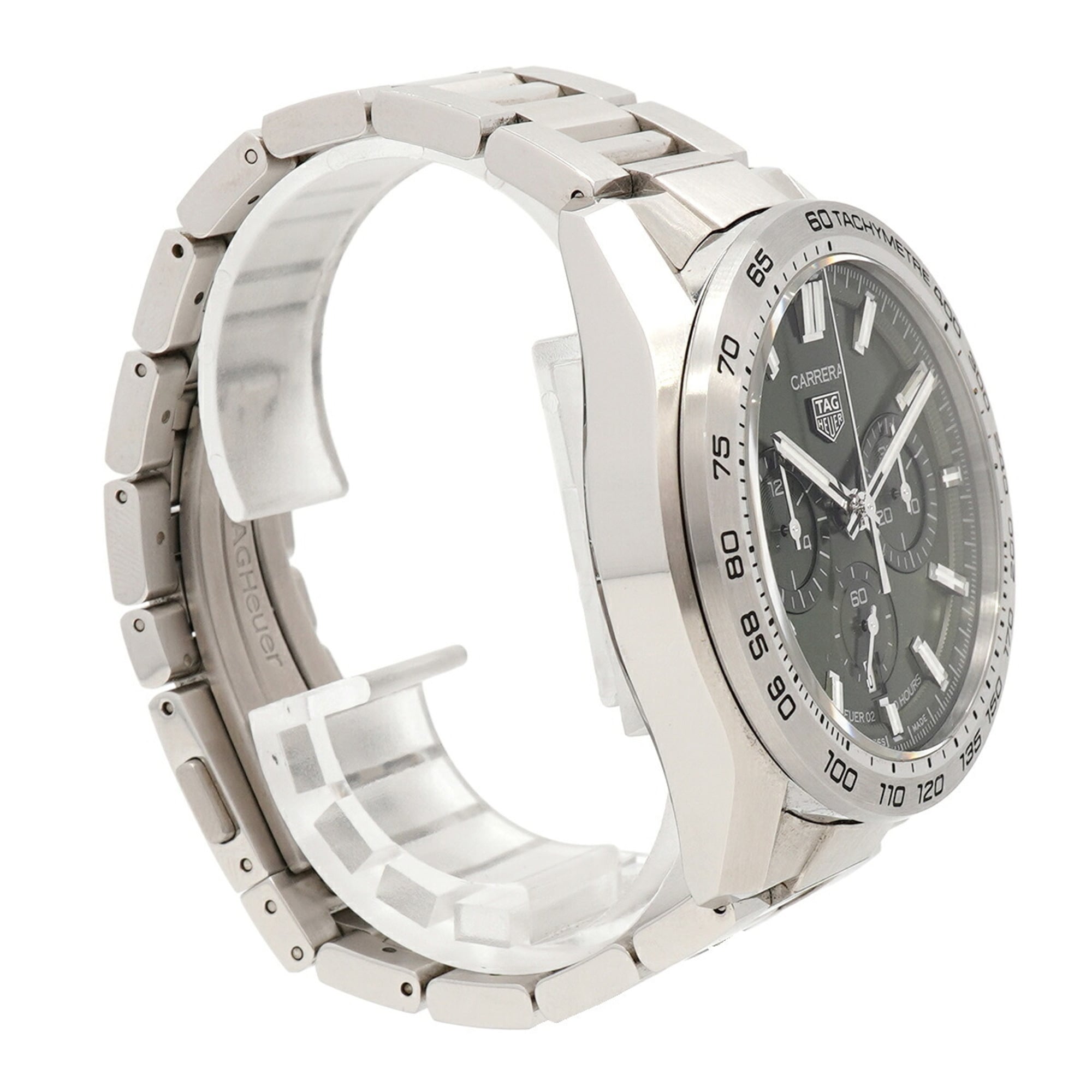 TAG Heuer Carrera Calibre 02 Sport CBN2A10 Green Dial Men's Watch — Good