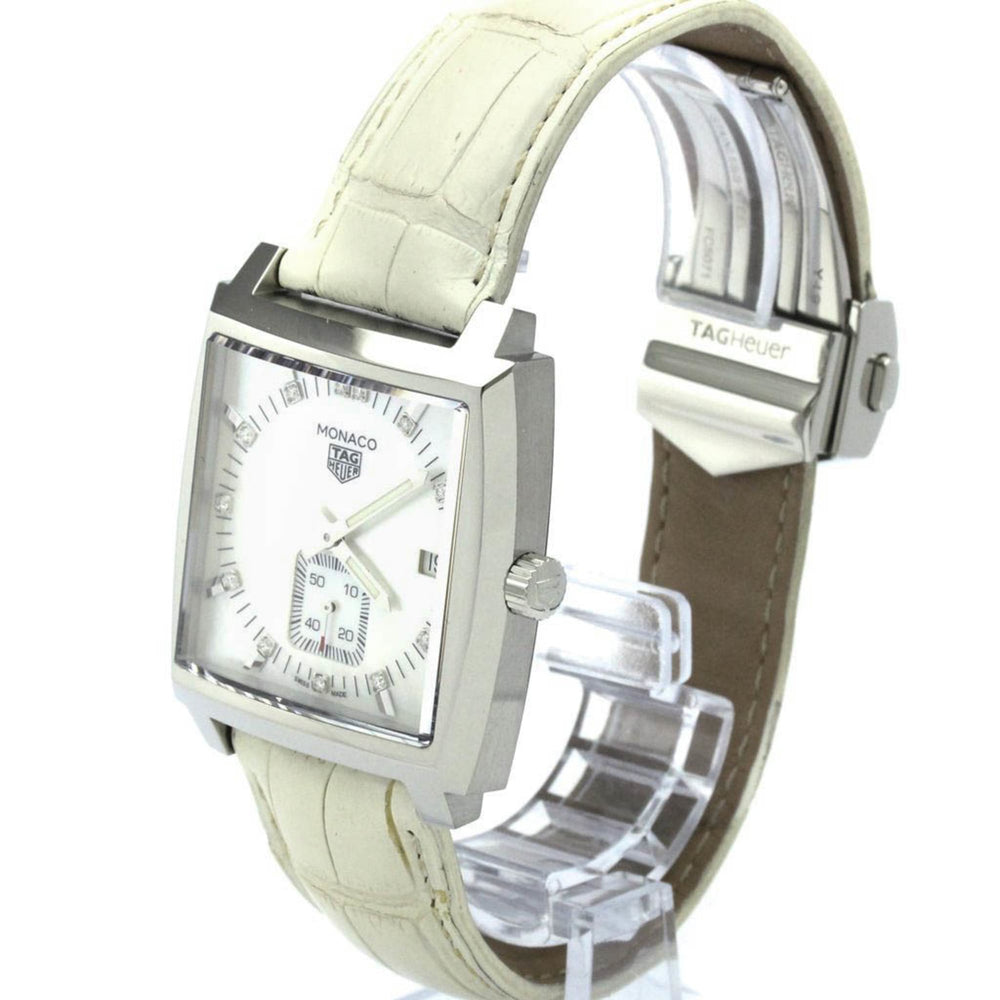 TAG HEUER Monaco Lady Diamond MOP Dial Quartz Watch WAW131B Polished — Very Good