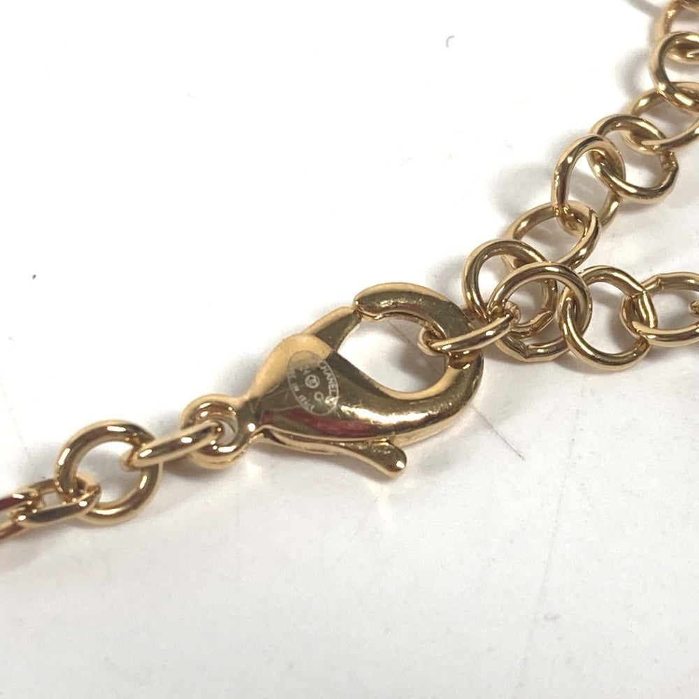 CHANEL B24C CC Coco Mark Star Chain Choker Rhinestone Necklace Metal Women's Gold G-240925-27 — New - Store Return